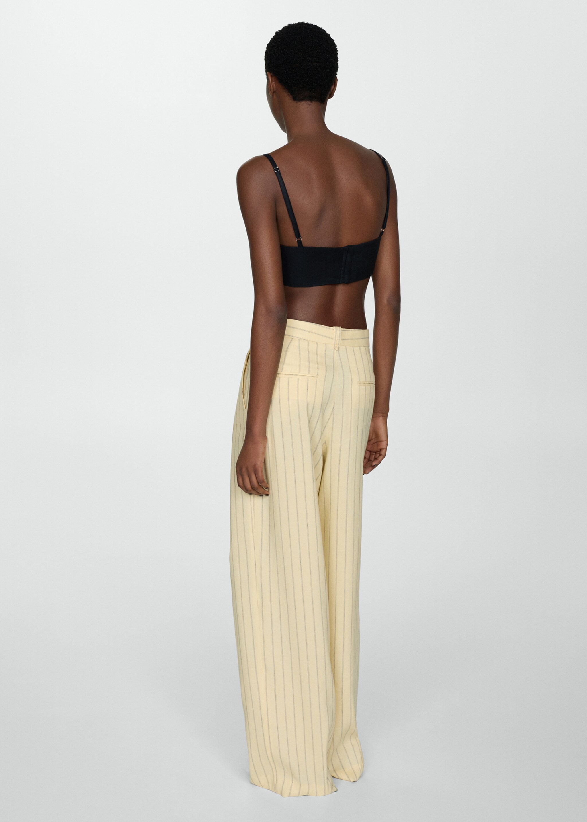 Striped linen-blend pants - Reverse of the article
