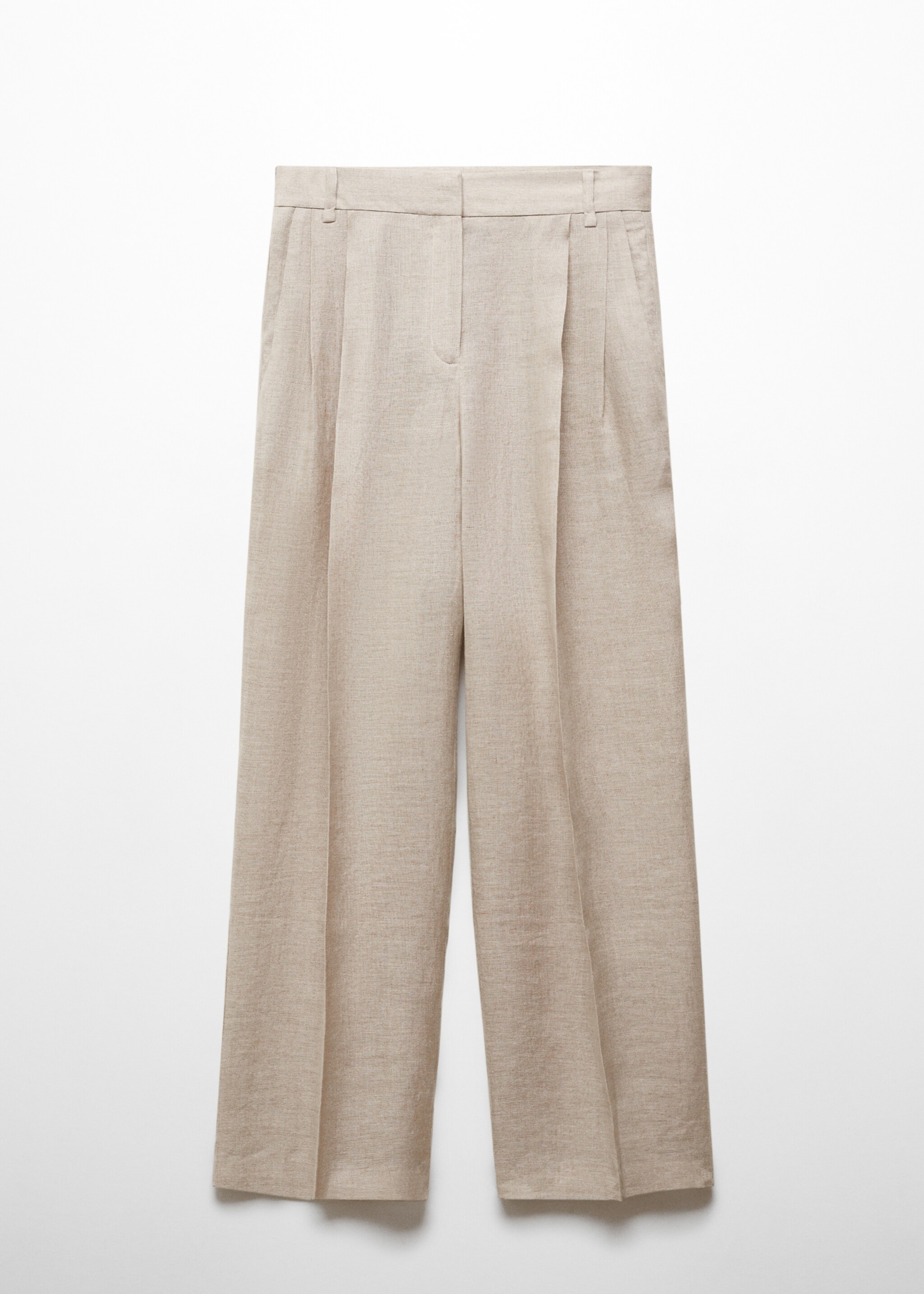 100% linen suit trousers - Article without model, Beige. Ref: 67067721-00.