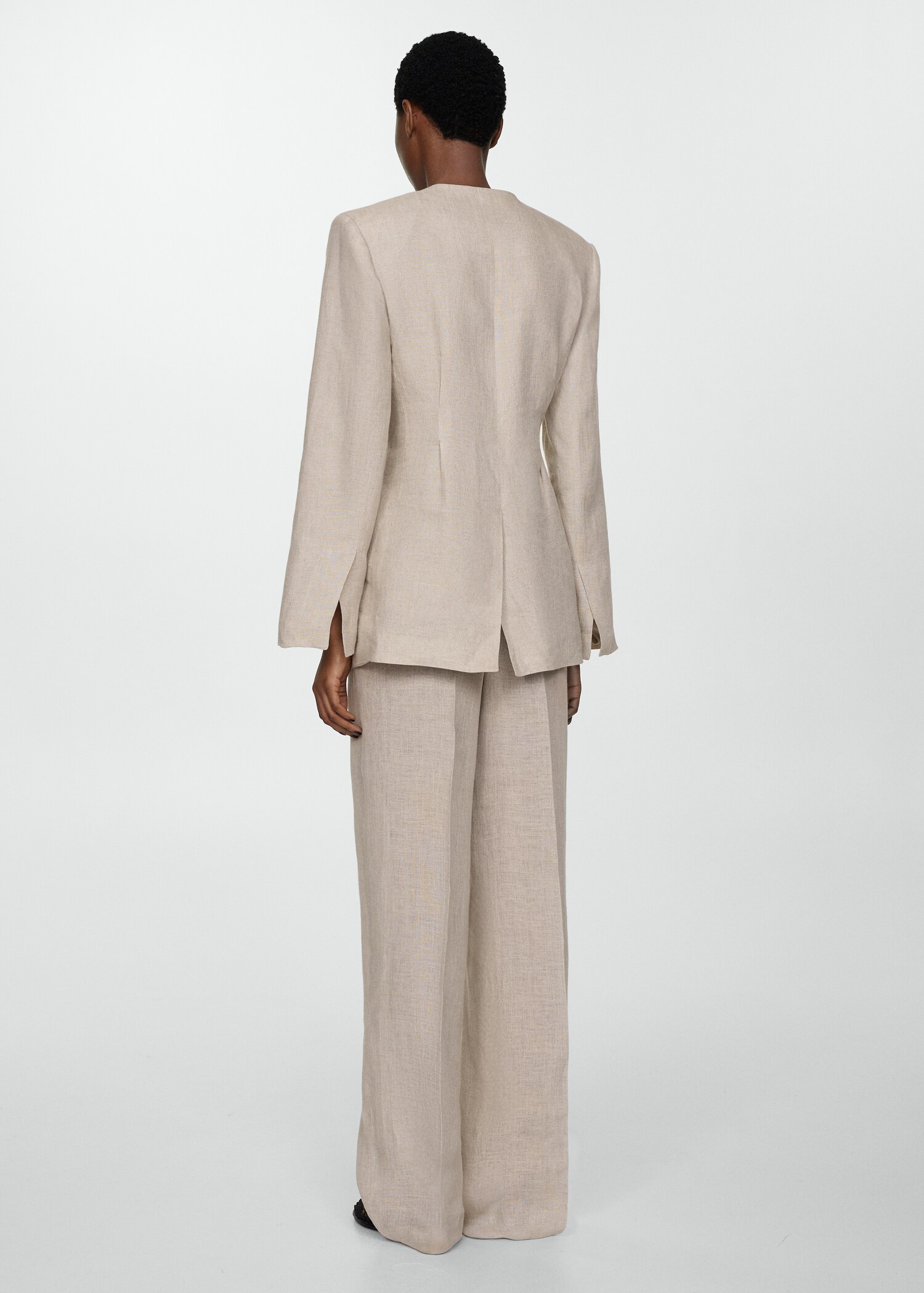 Pantalón traje 100% lino - Reverso del artículo