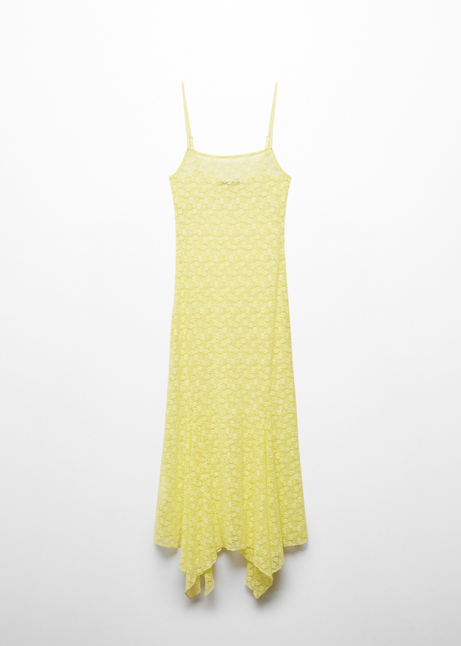 Floral lace dress with asymmetrical hem - Article without model