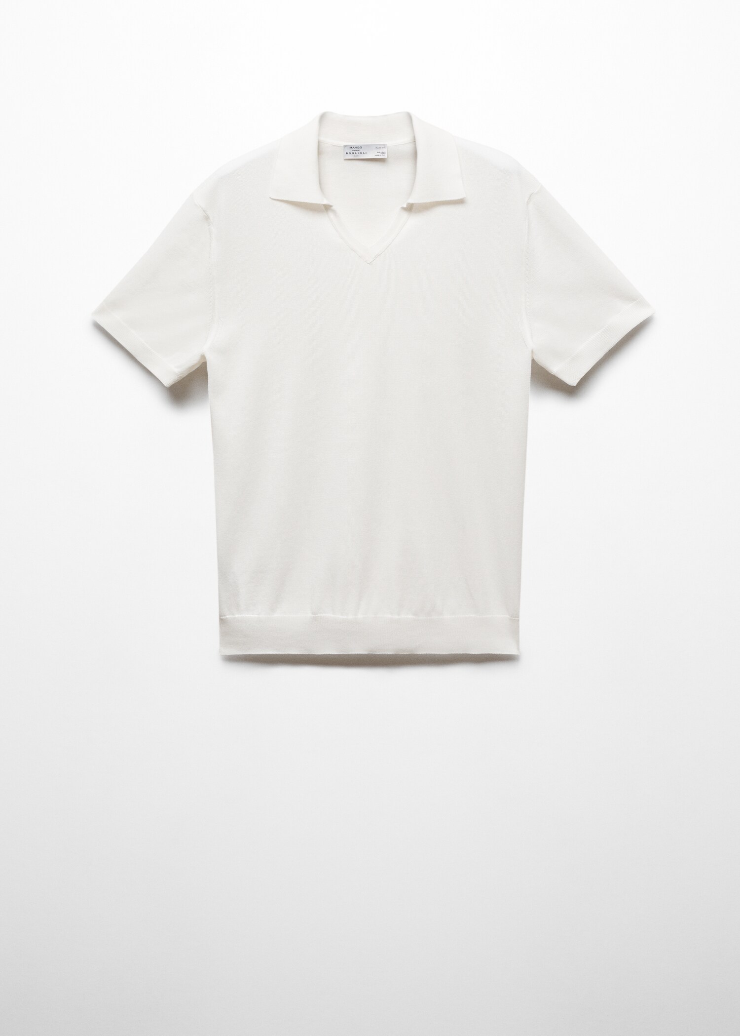 100% cotton knitted polo shirt - Article without model