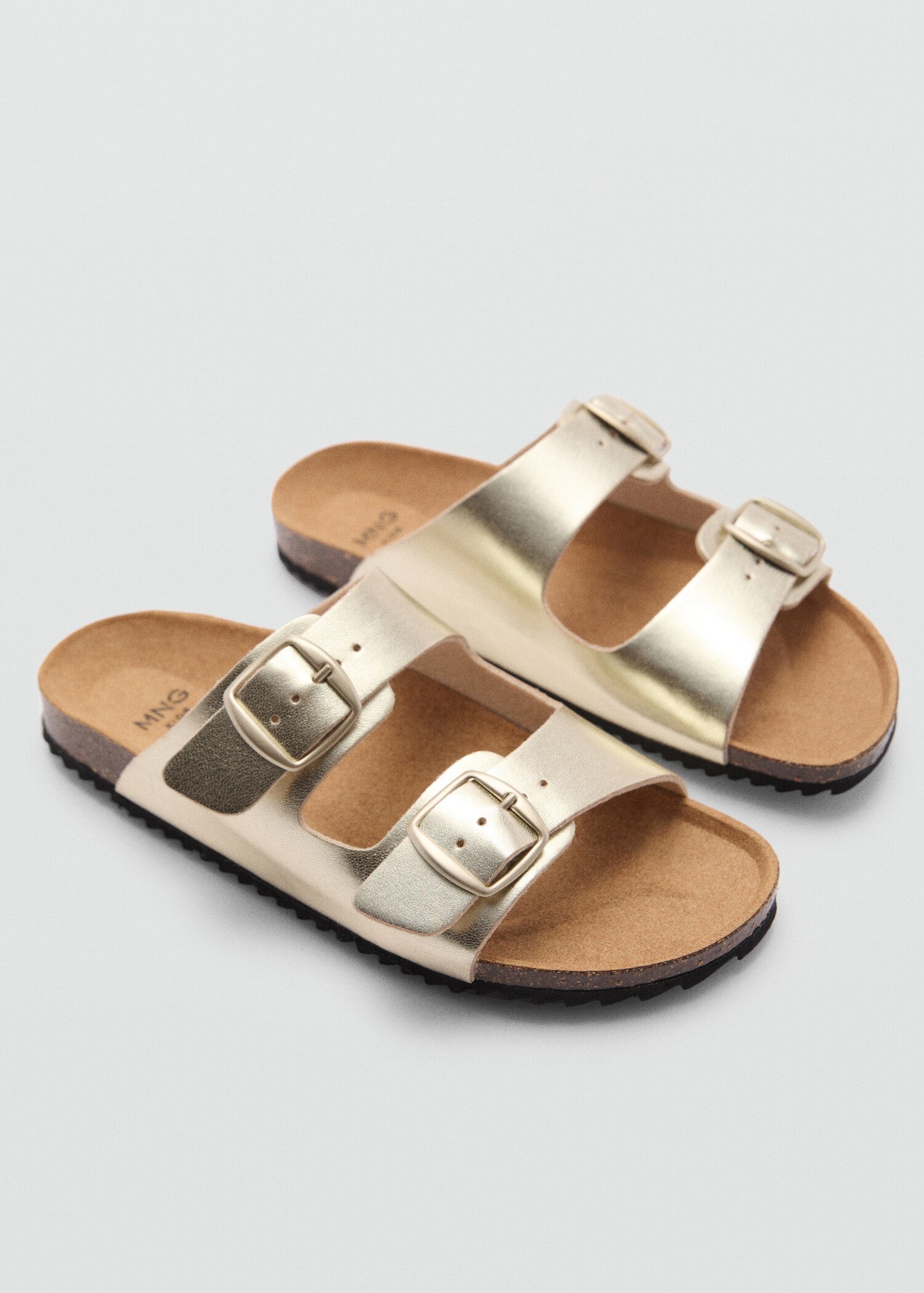 Sandals with metal buckle - Medium plane