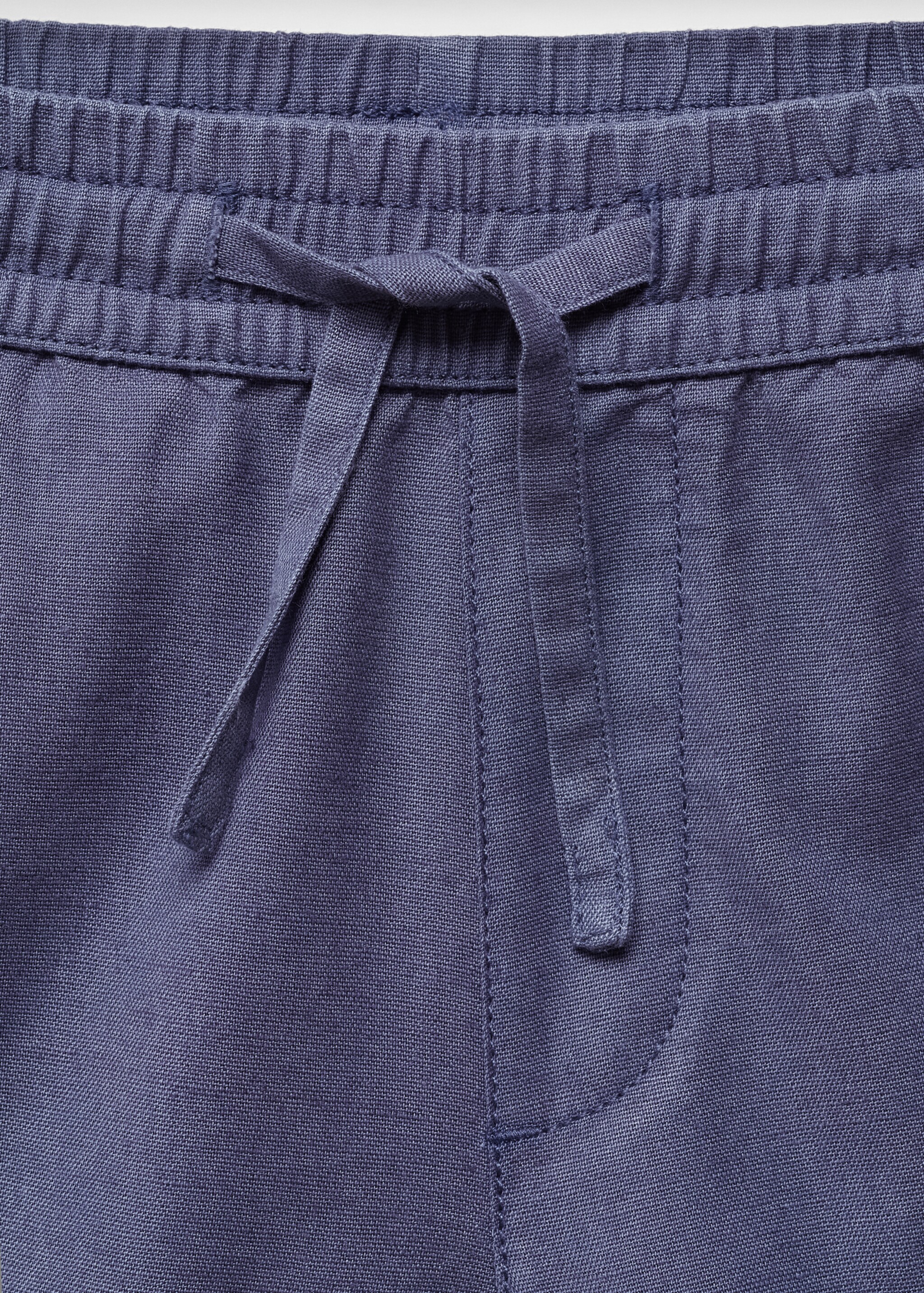 Lněné bermudy s elastickým pasem - Detail zboží 8