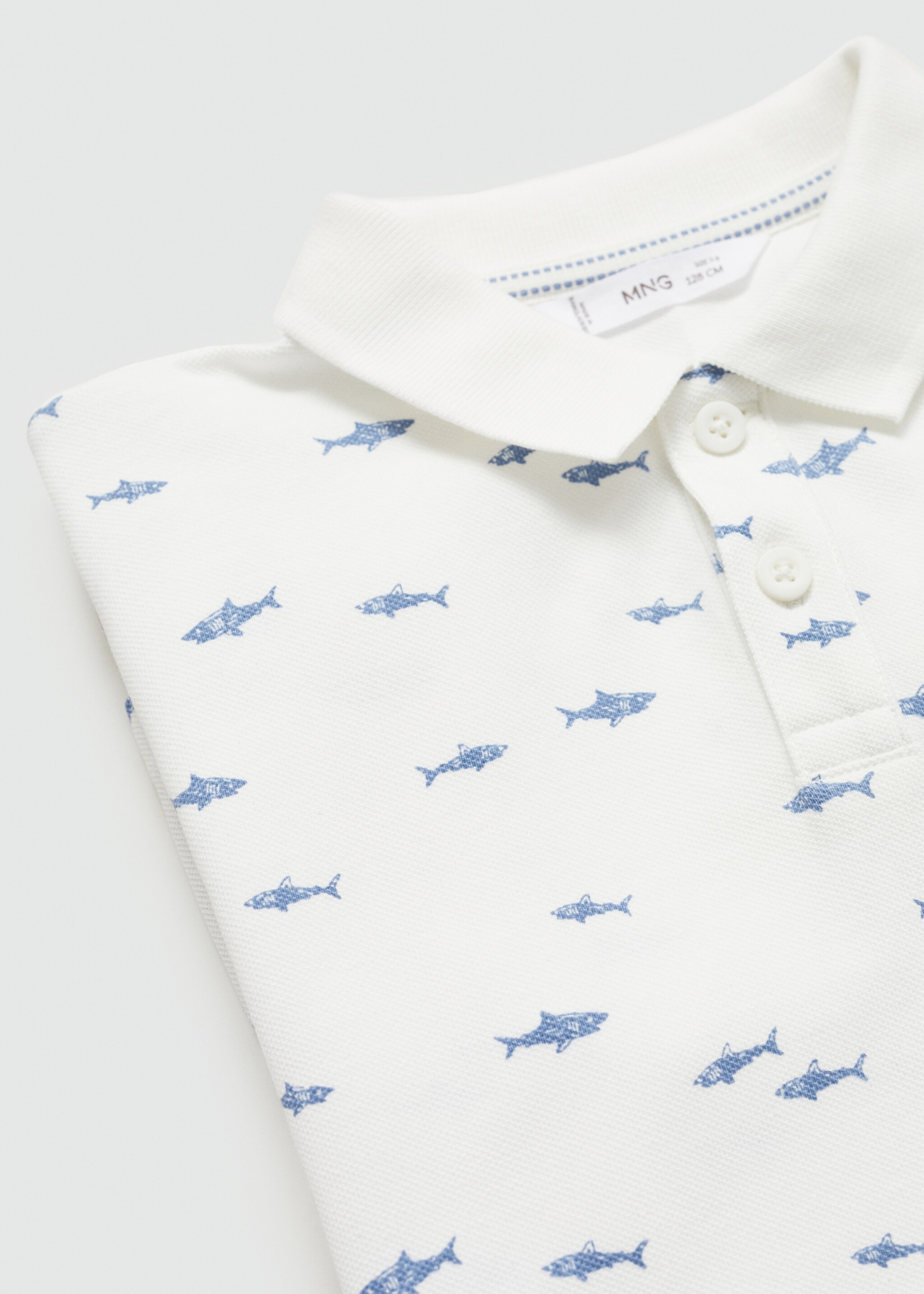 Shark-print polo shirt - Details of the article 8