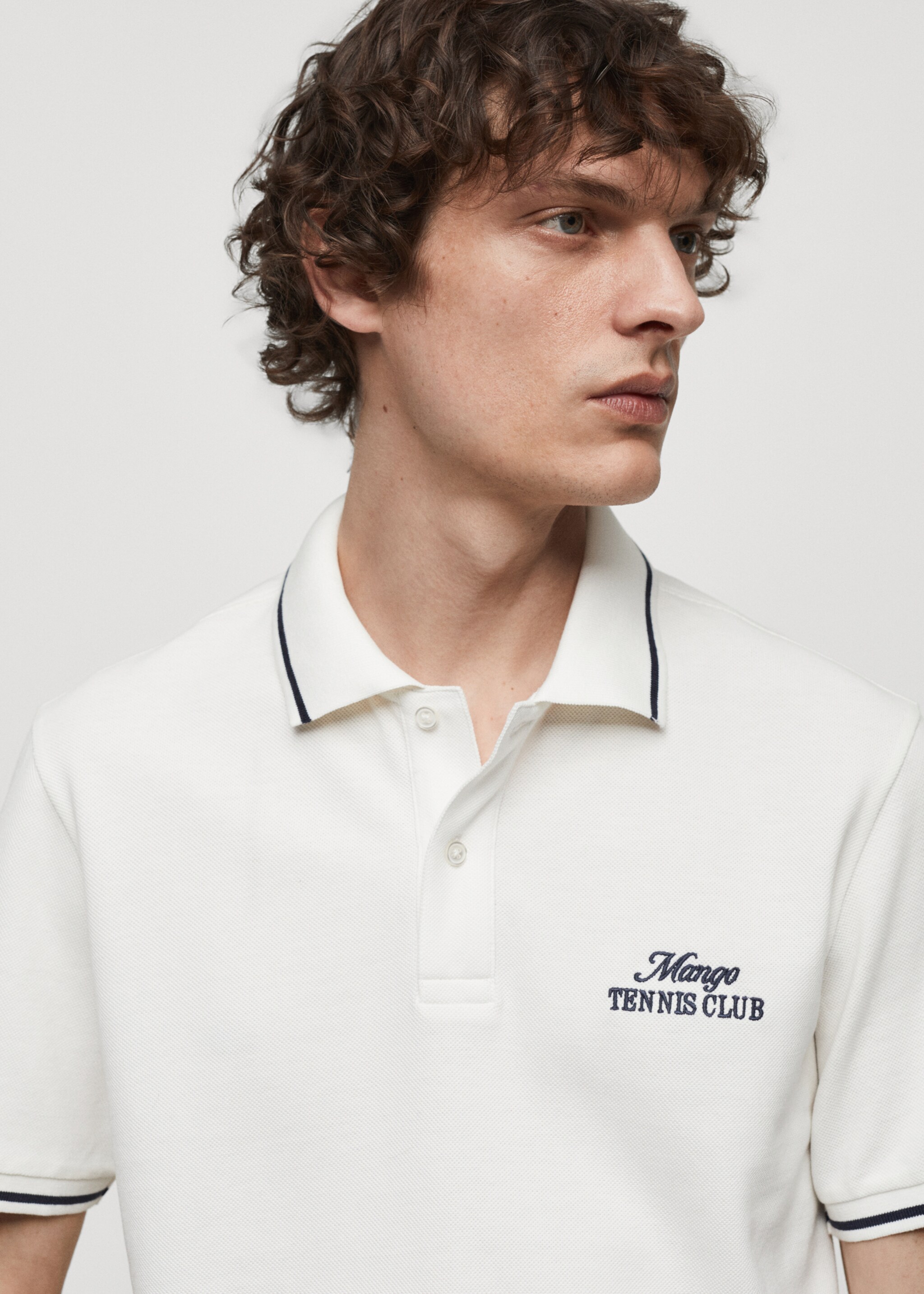 100% embroidered cotton polo shirt - Details of the article 1