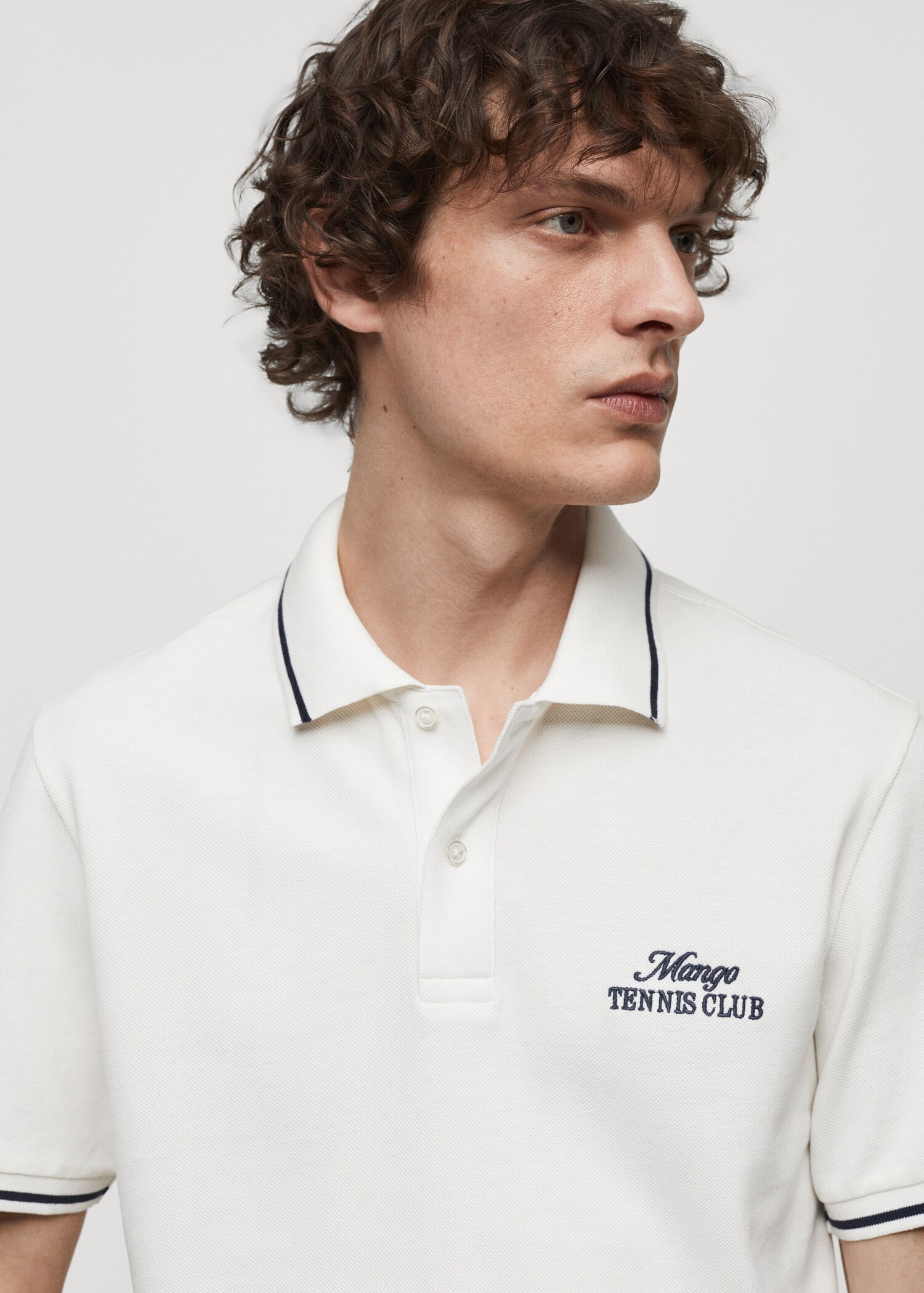 100% embroidered cotton polo shirt - Details of the article 1