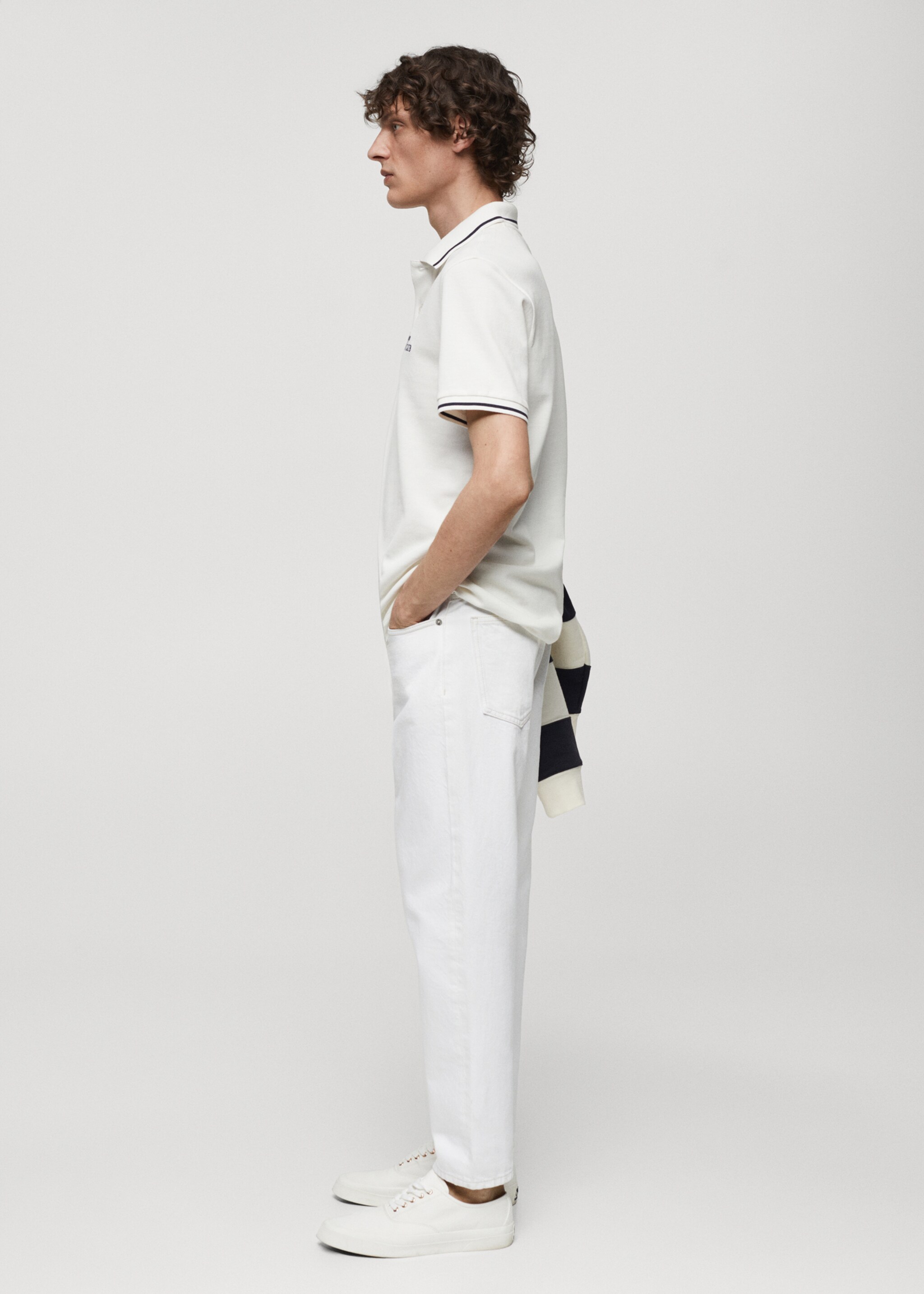 100% embroidered cotton polo shirt - Details of the article 2