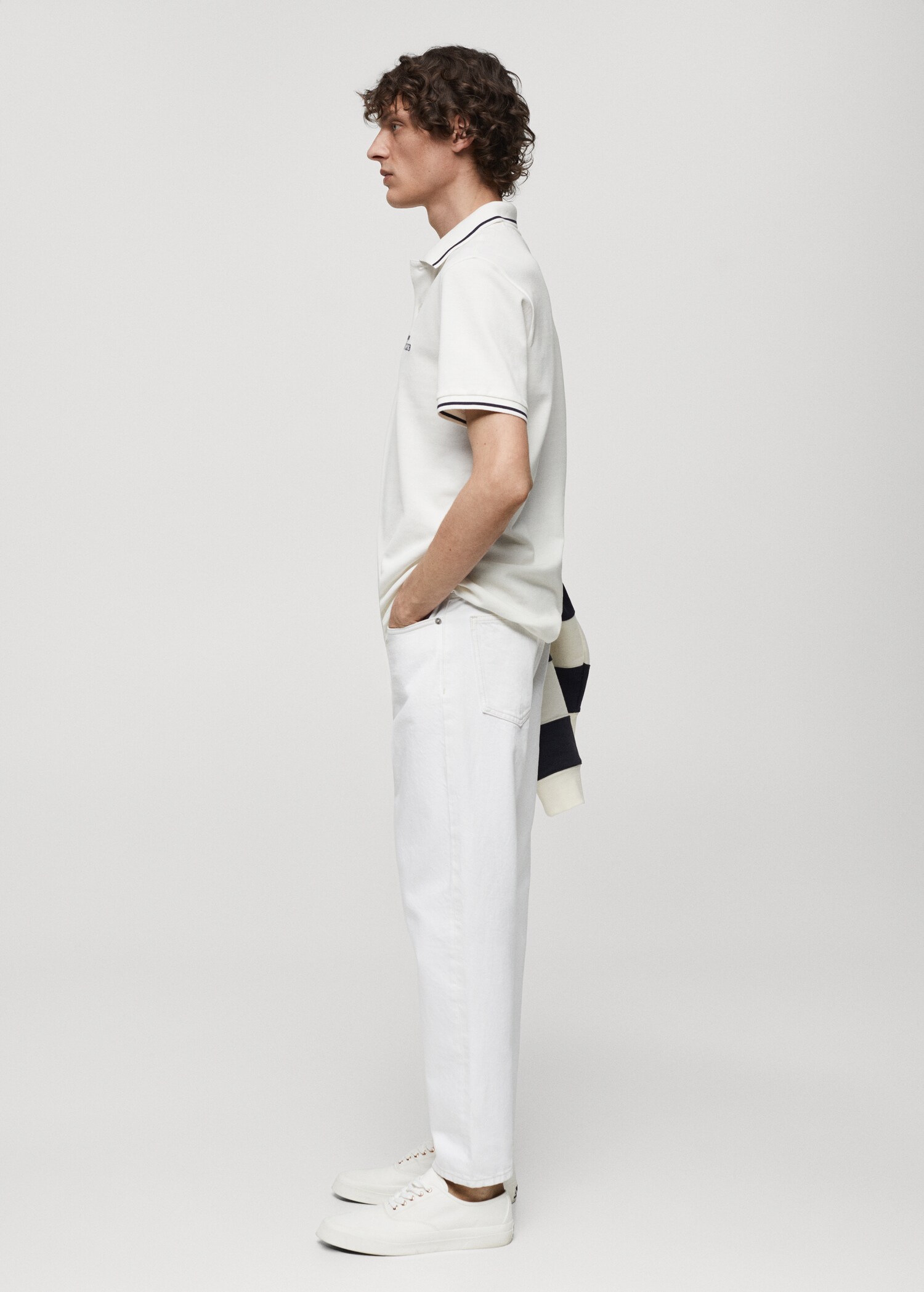 100% embroidered cotton polo shirt - Details of the article 2