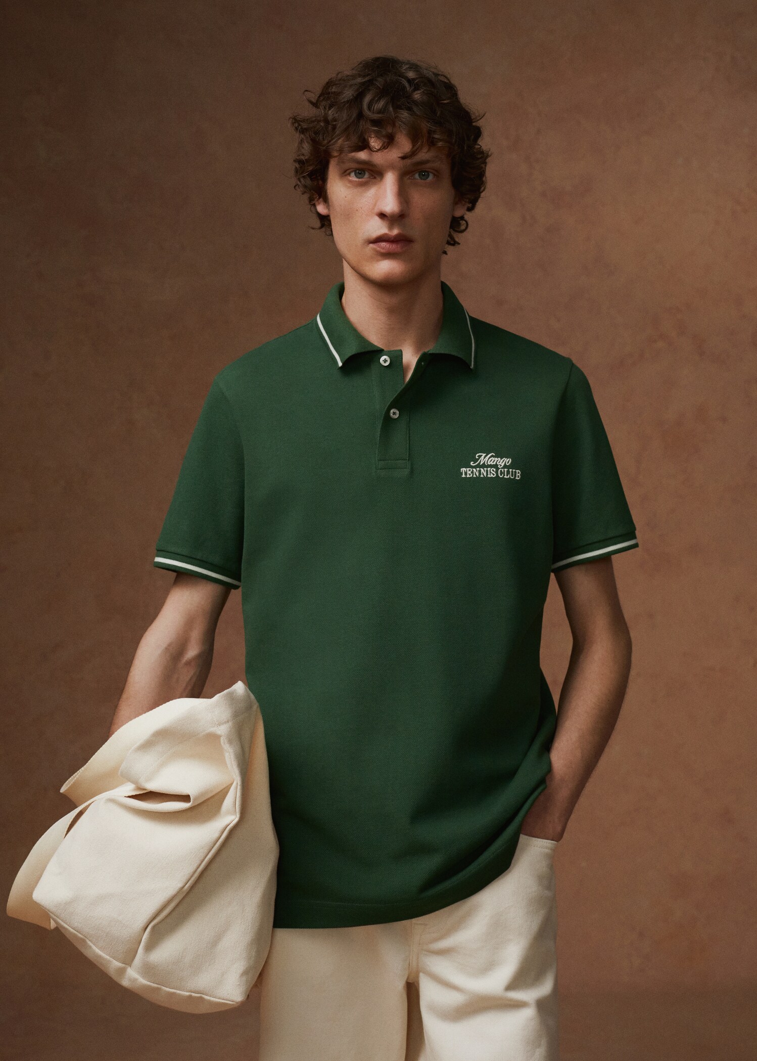 100% embroidered cotton polo shirt - Details of the article 5