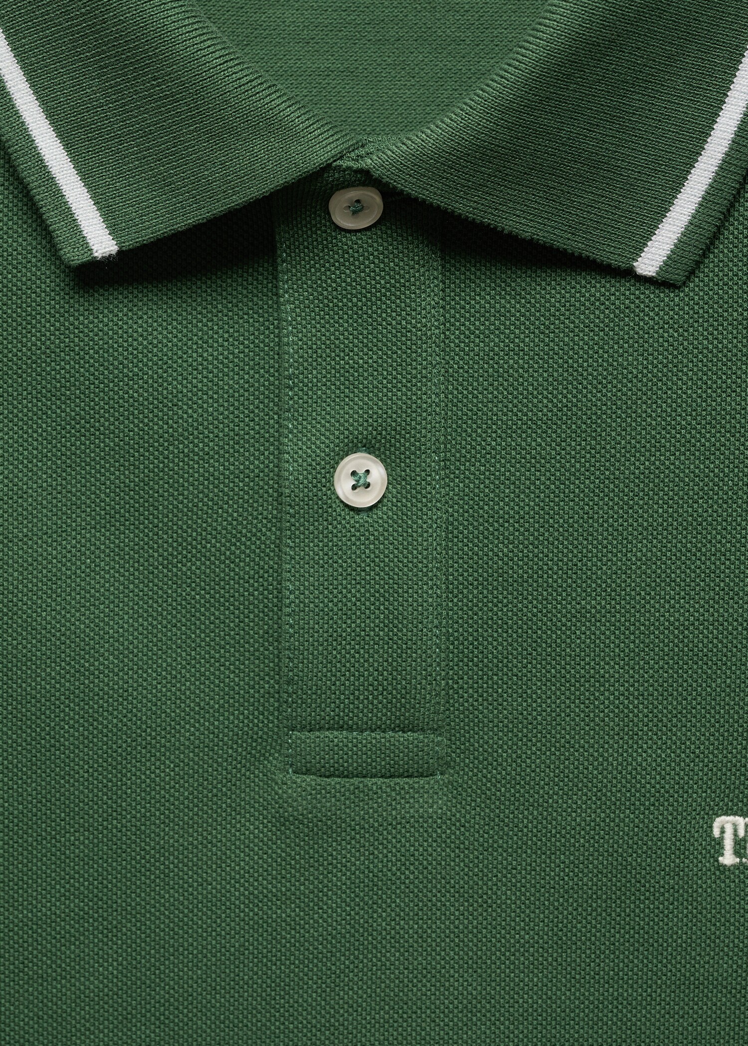 100% embroidered cotton polo shirt - Details of the article 8
