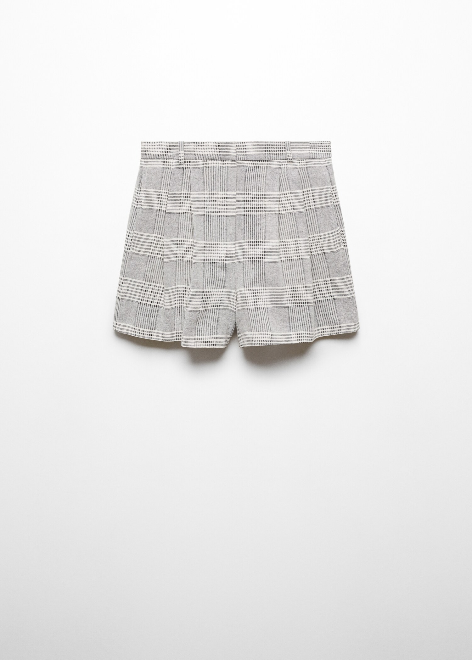 Check-print pleated shorts - Article without model