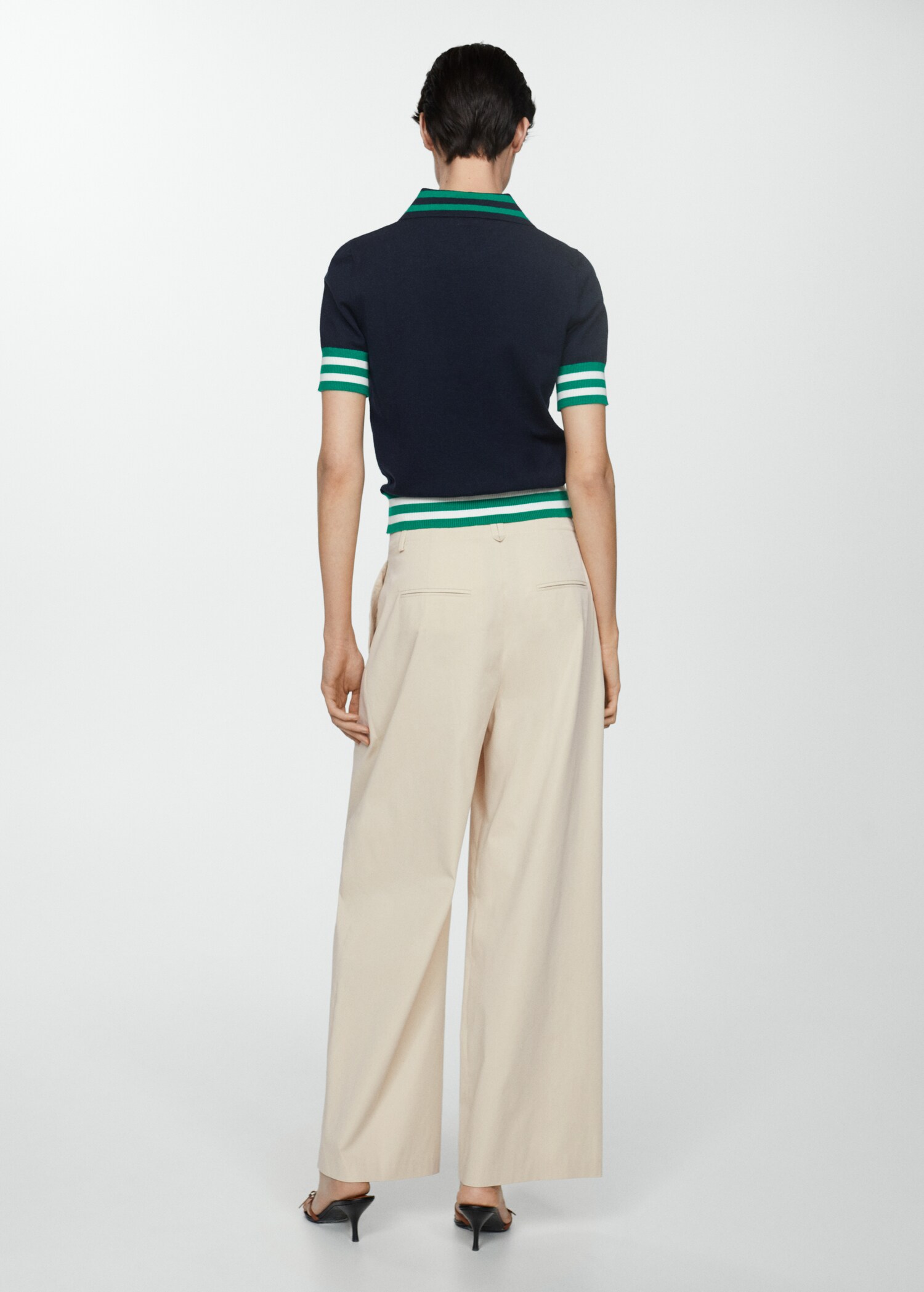 Pantalón pinzas wideleg - Reverso del artículo