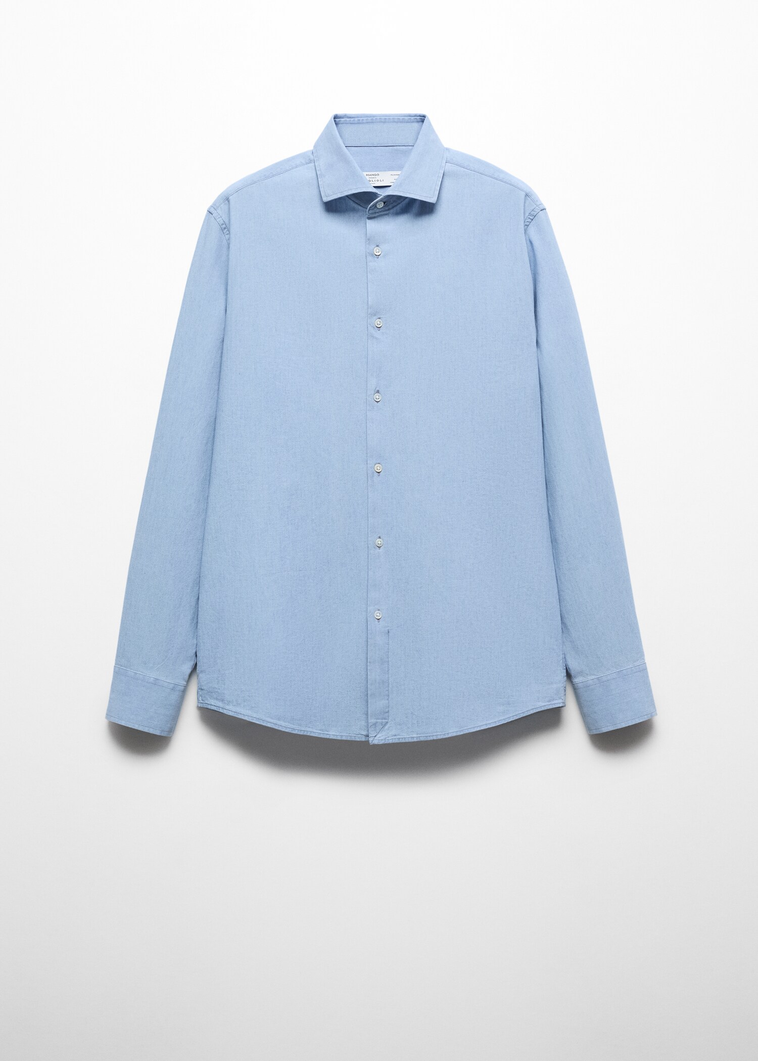 100% indigo cotton slim-fit shirt - Article without model