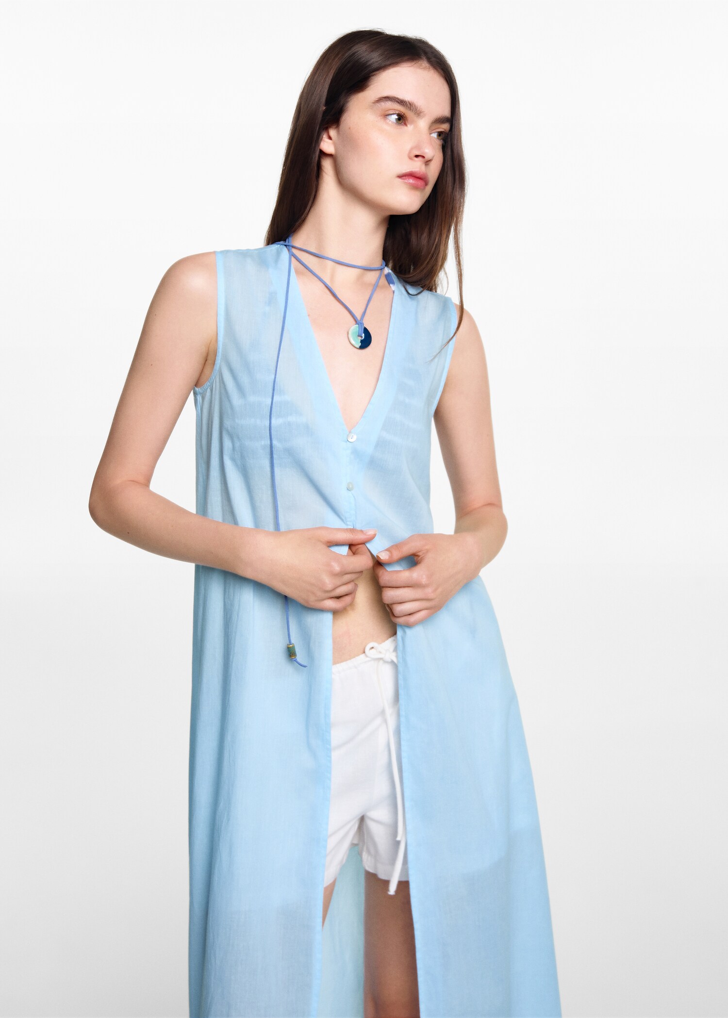 Gilet lungo cotone - Piano medio