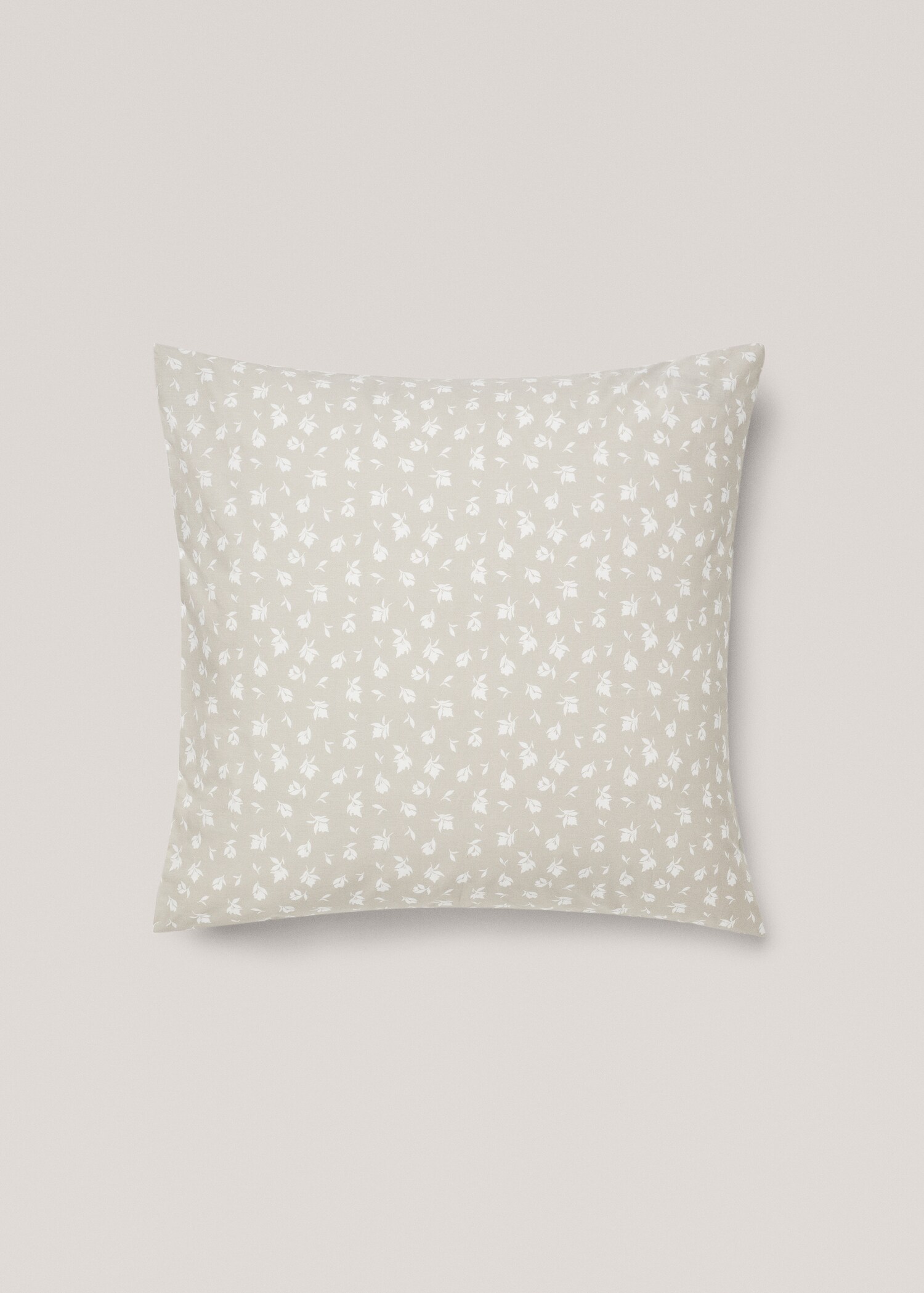 Cotton pillowcase with floral design 60x60cm - Article without model