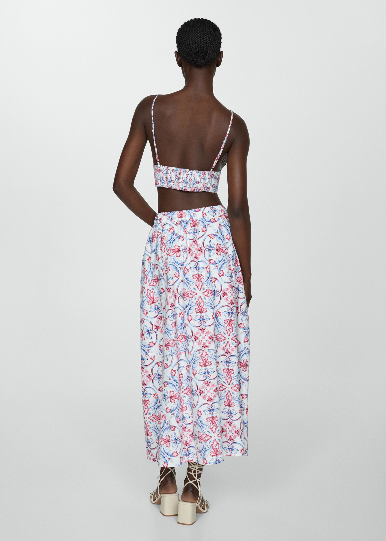 Printed crop top - Reverse of the article