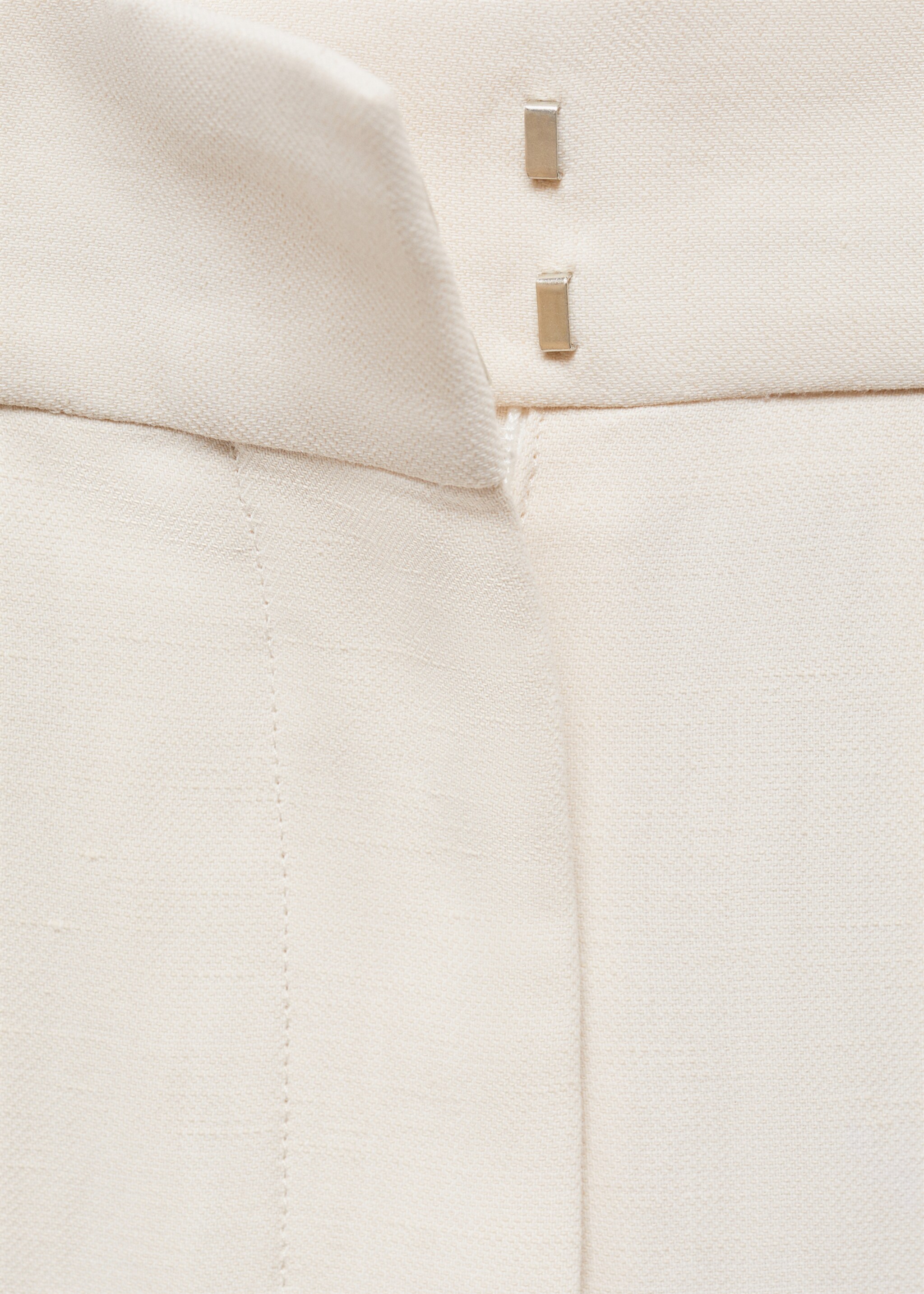Pleated suit trousers - Details of the article 0, Ecru. Ref: 67068656-00.