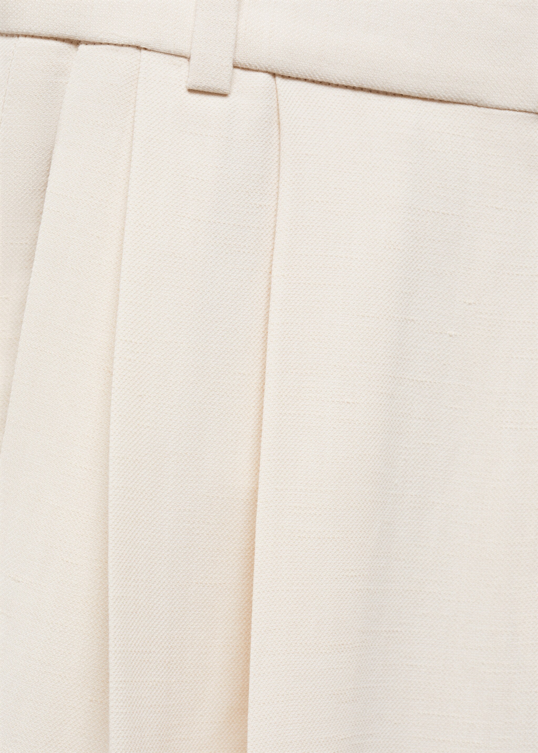 Pleated suit trousers - Details of the article 8, Ecru. Ref: 67068656-00.