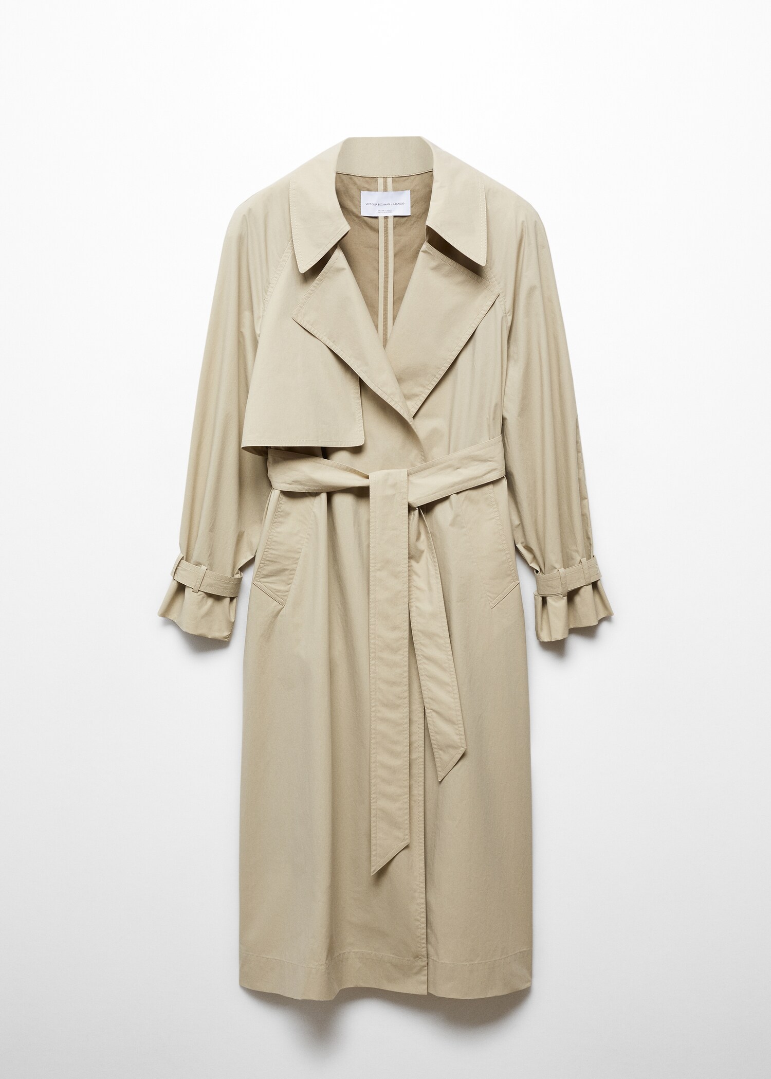 Langer Trenchcoat aus 100 % Baumwolle - Artikel ohne Model