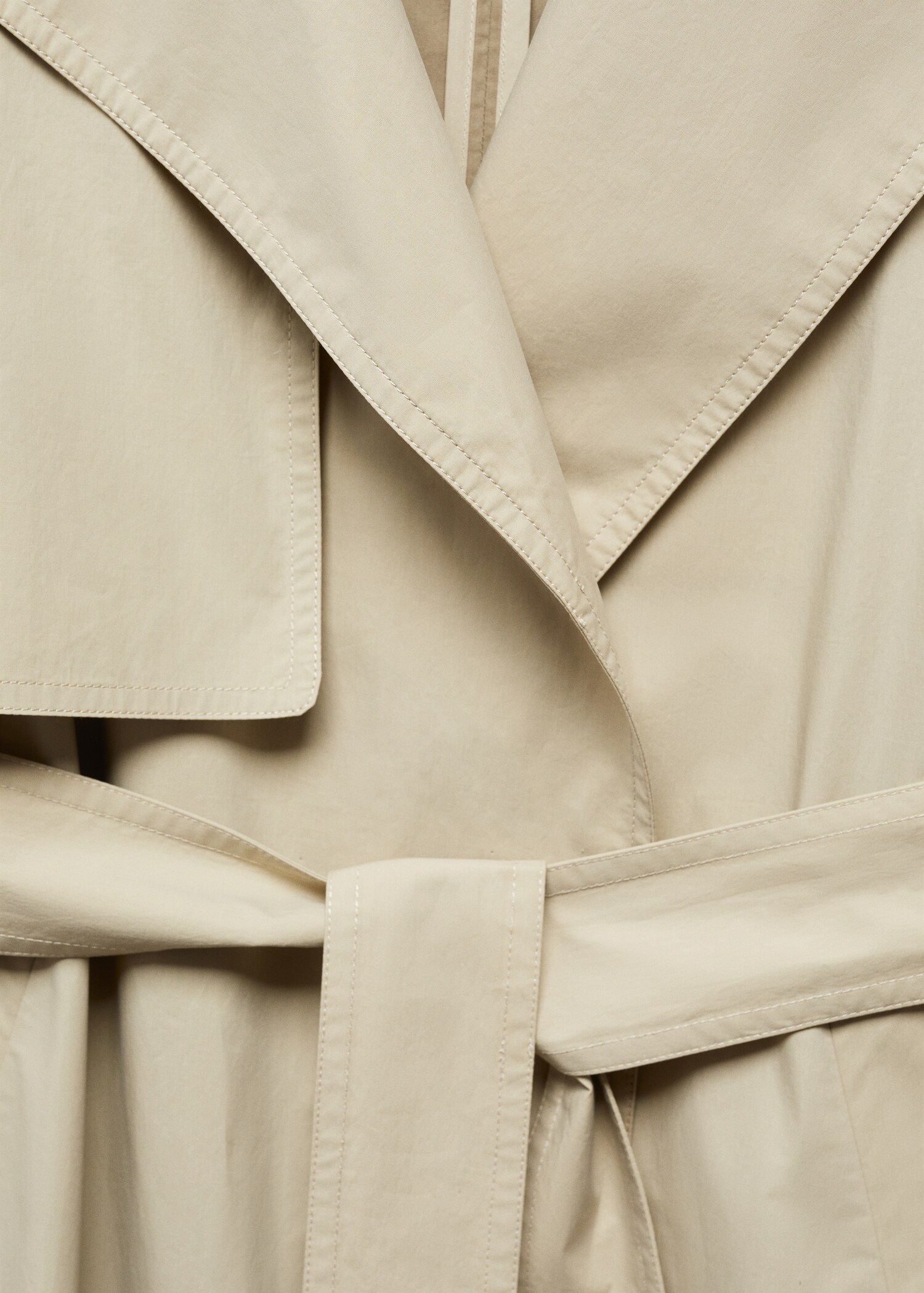Langer Trenchcoat aus 100 % Baumwolle - Detail des Artikels 8