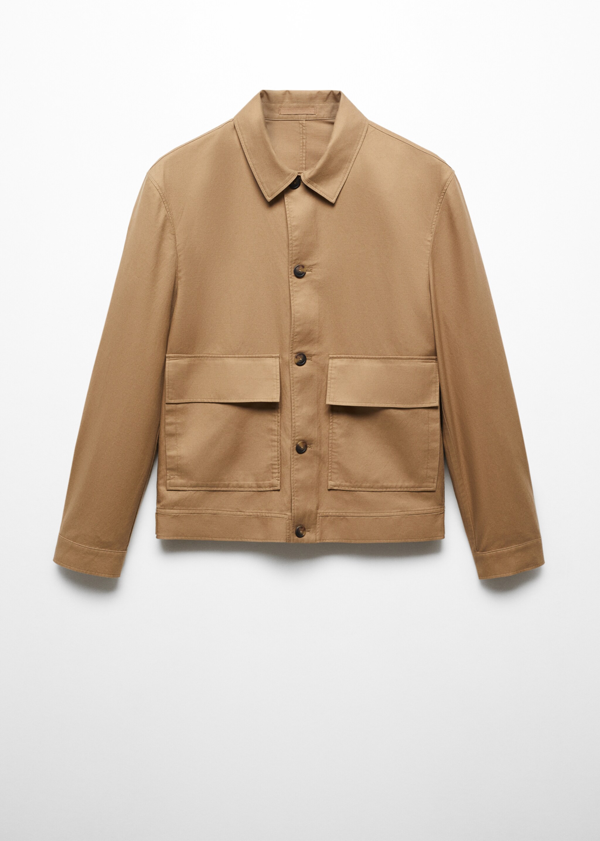 Tencel-linen overshirt with pockets - Article without model