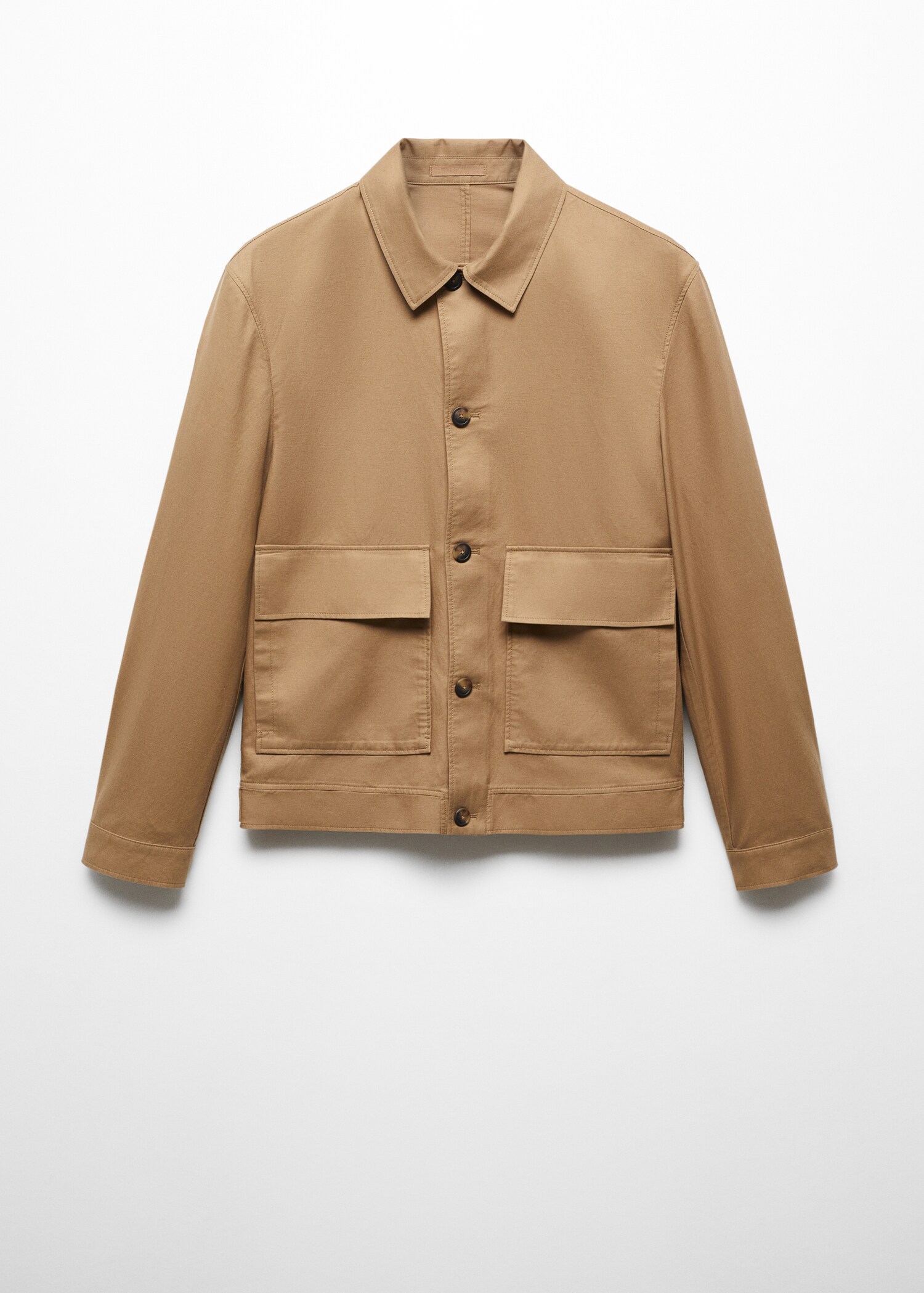 Tencel-linen overshirt with pockets - Article without model