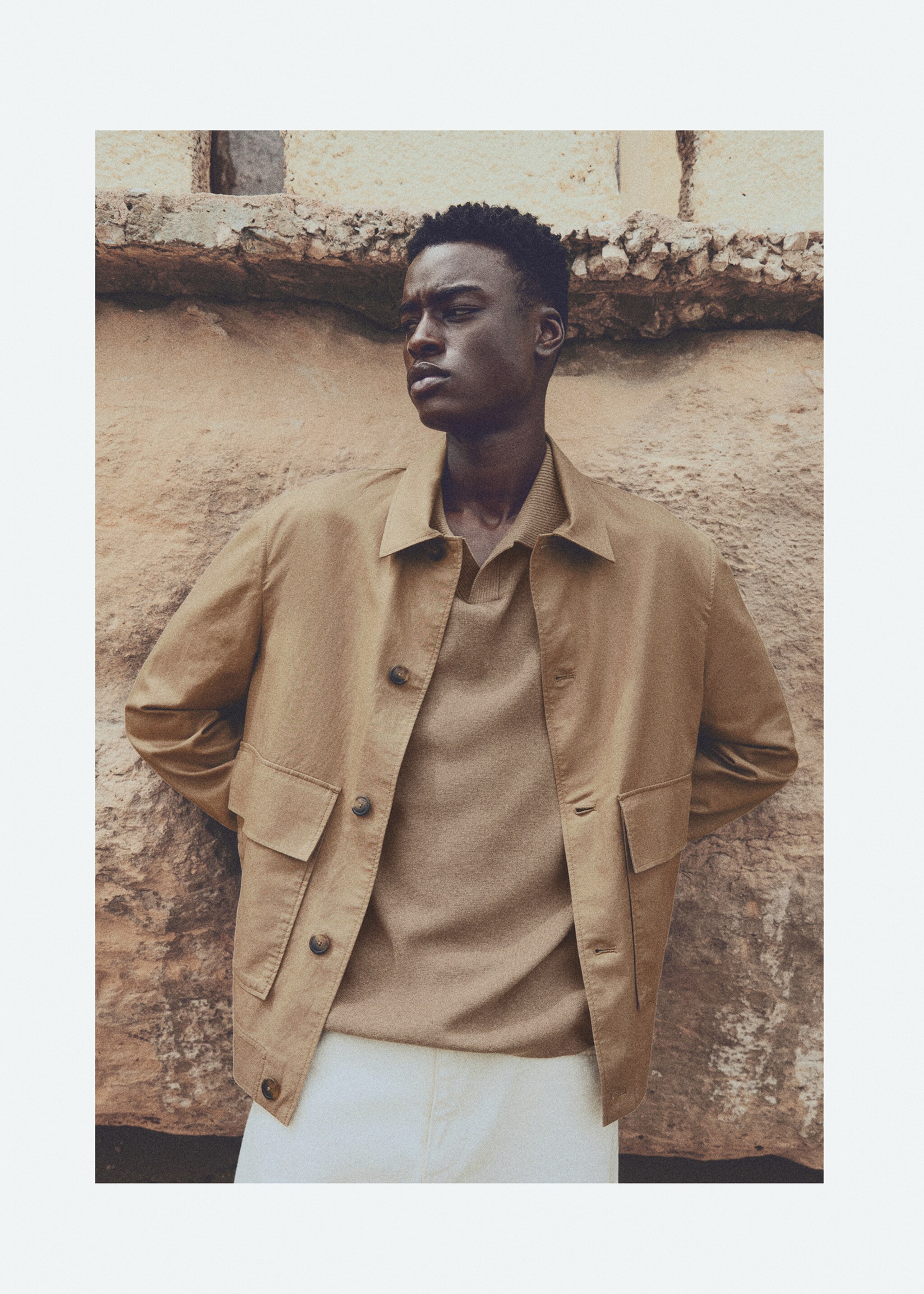 Tencel-linen overshirt with pockets - Details of the article 3