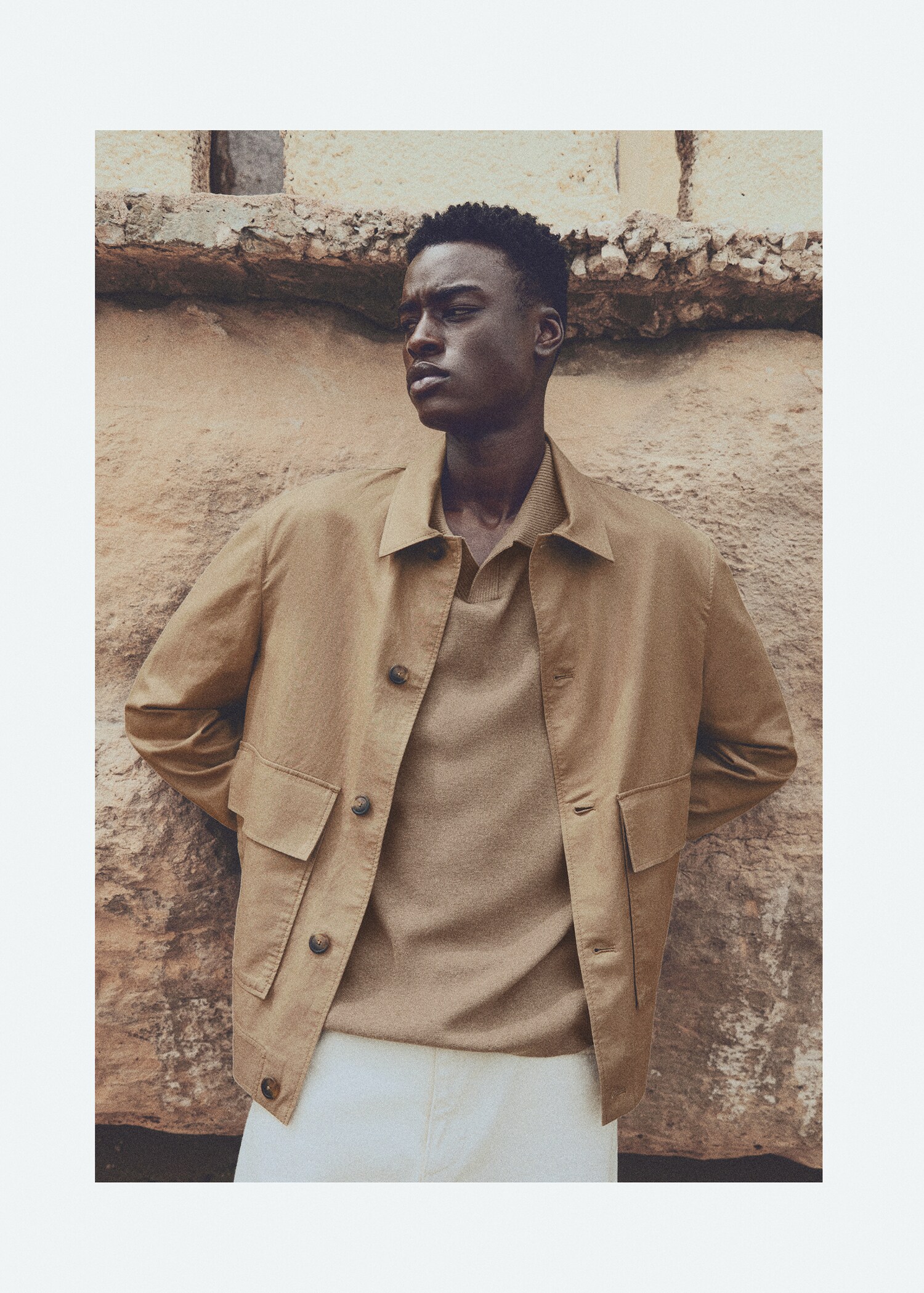 Tencel-linen overshirt with pockets - Details of the article 3