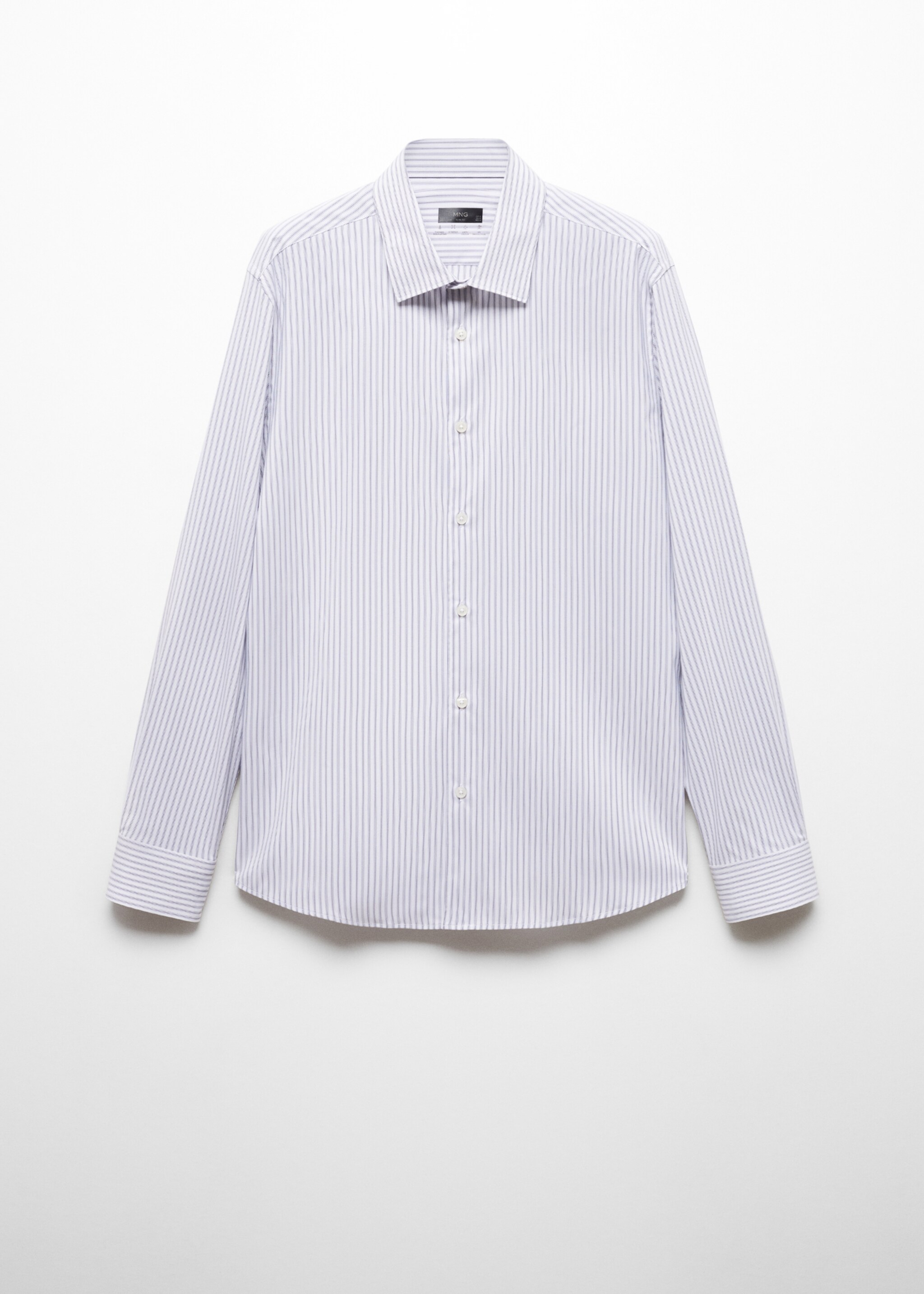 Stretch-fabric slim-fit striped shirt - Article without model