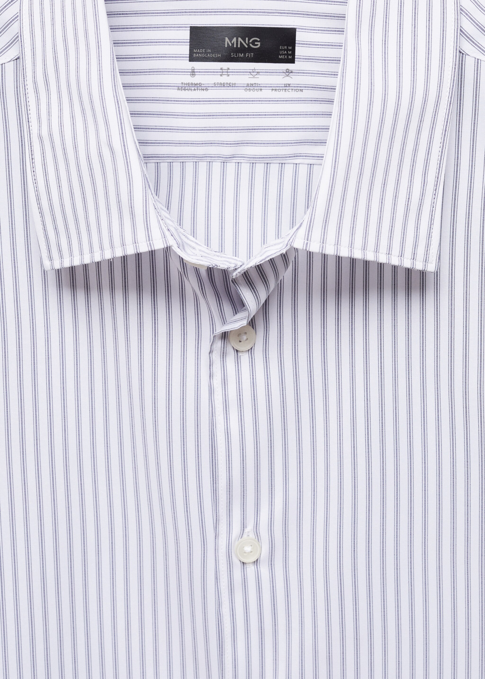Stretch-fabric slim-fit striped shirt - Details of the article 8