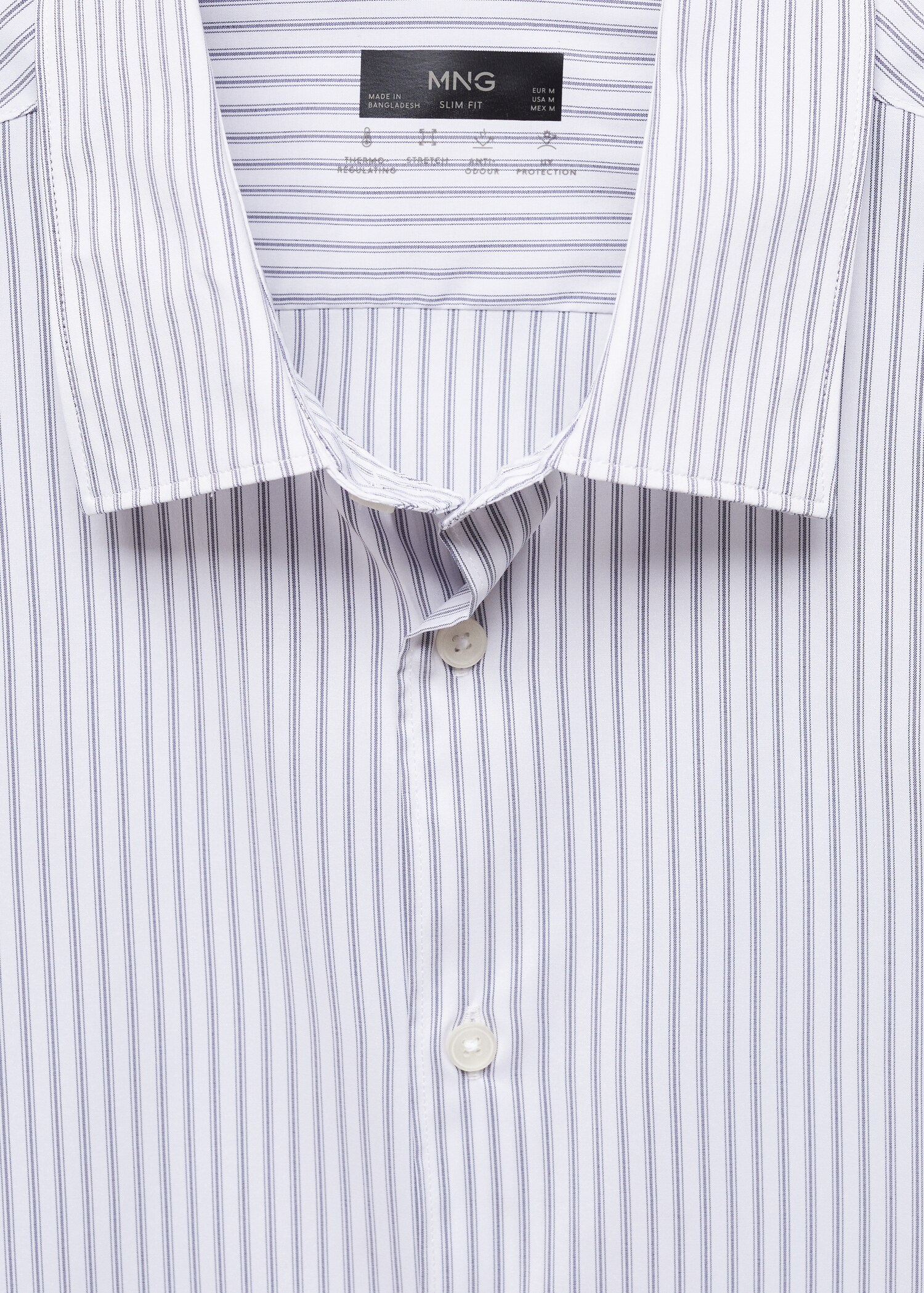 Stretch-fabric slim-fit striped shirt - Details of the article 8