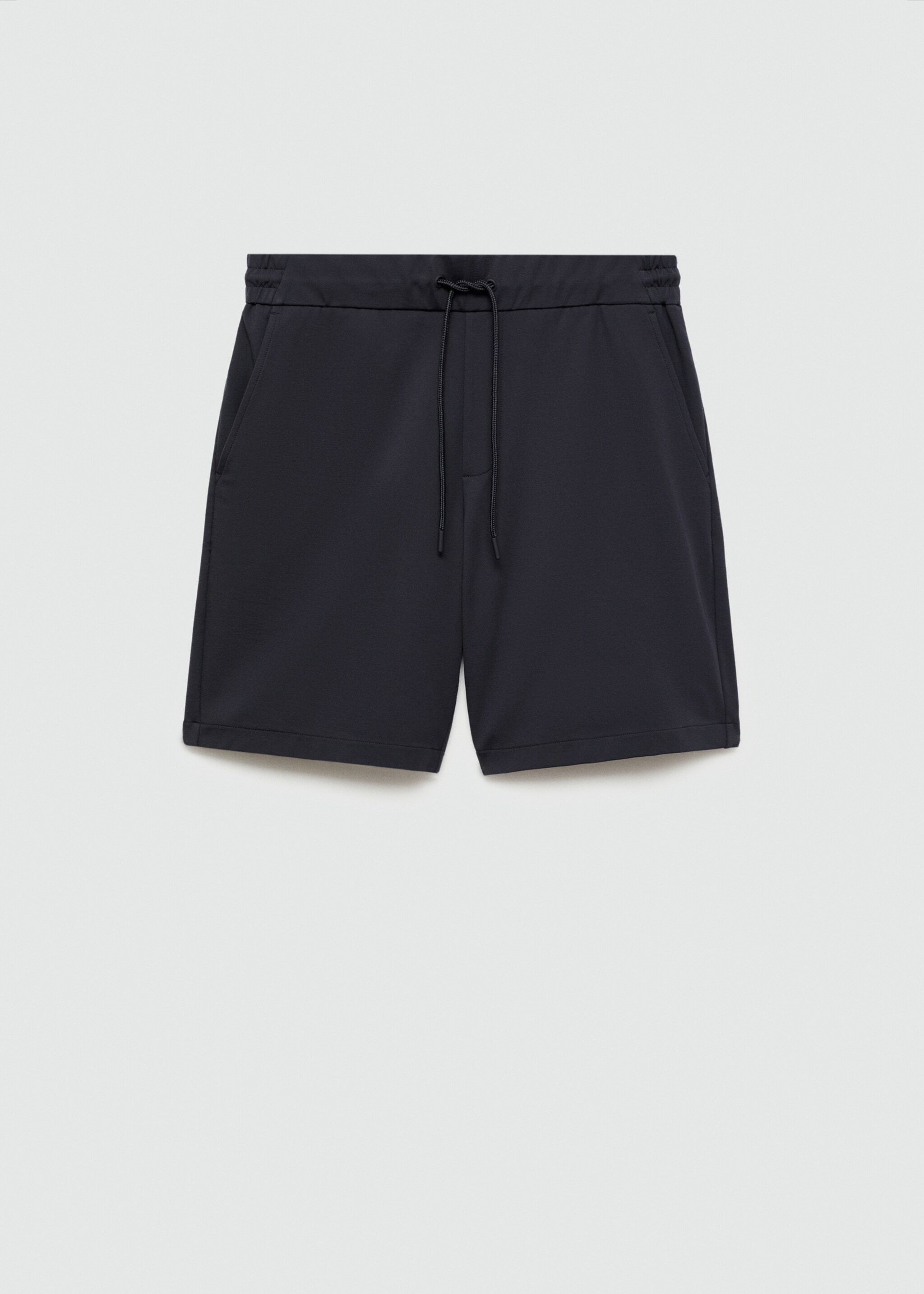 Technical fabric bermuda shorts with drawstring - Article without model