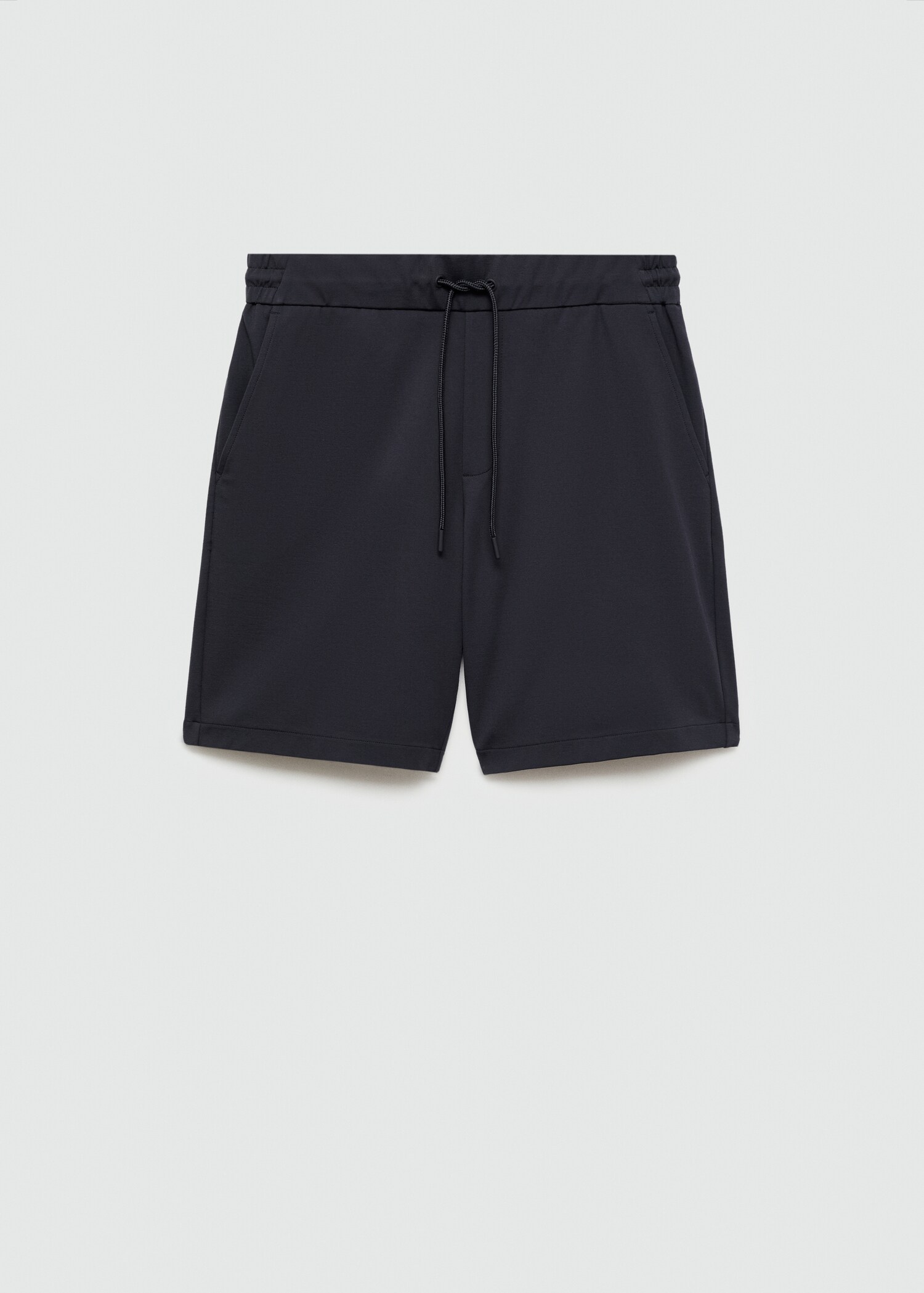 Technical fabric bermuda shorts with drawstring - Article without model