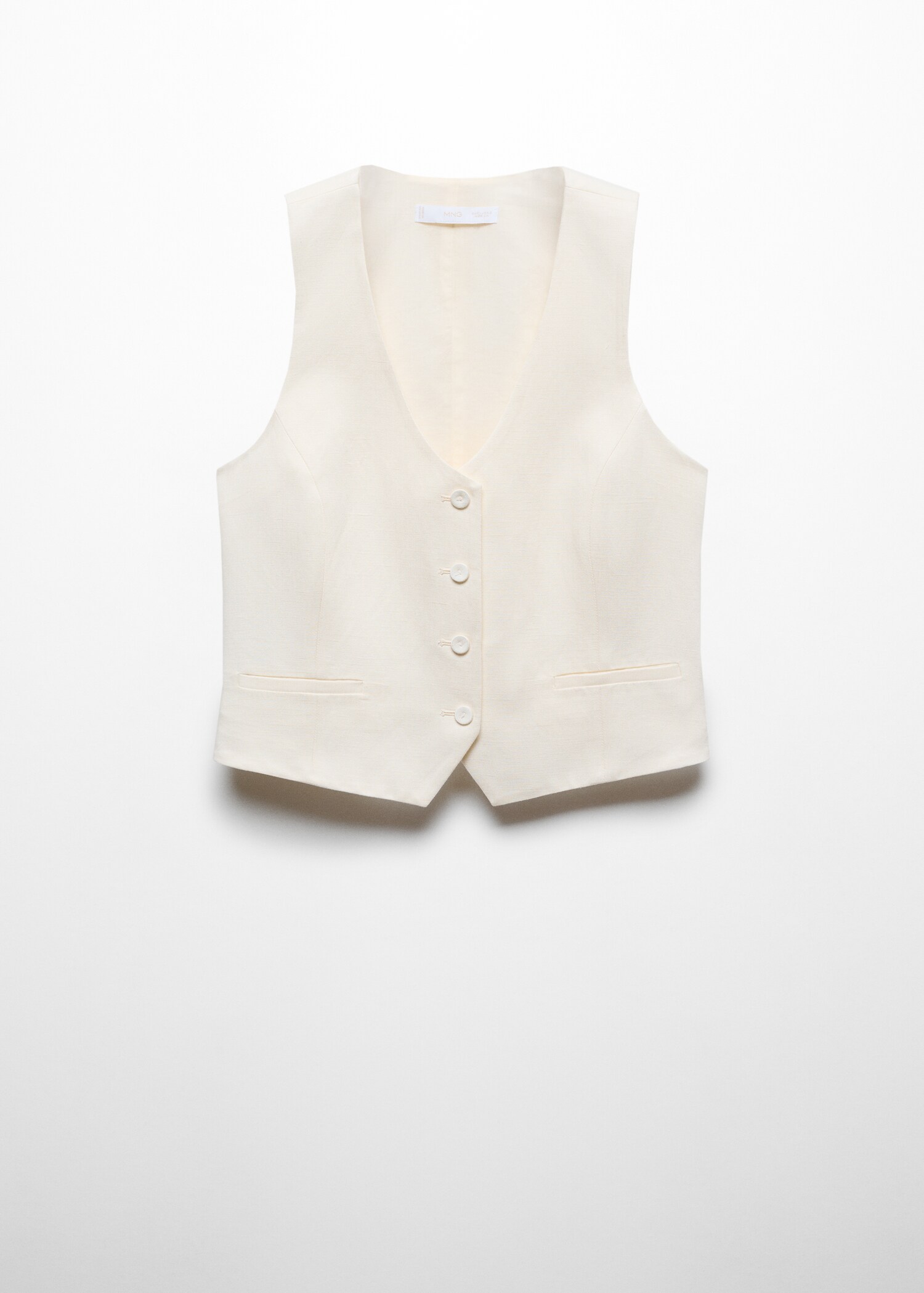 Lněná vesta na knoflíky - Zboží bez modelu