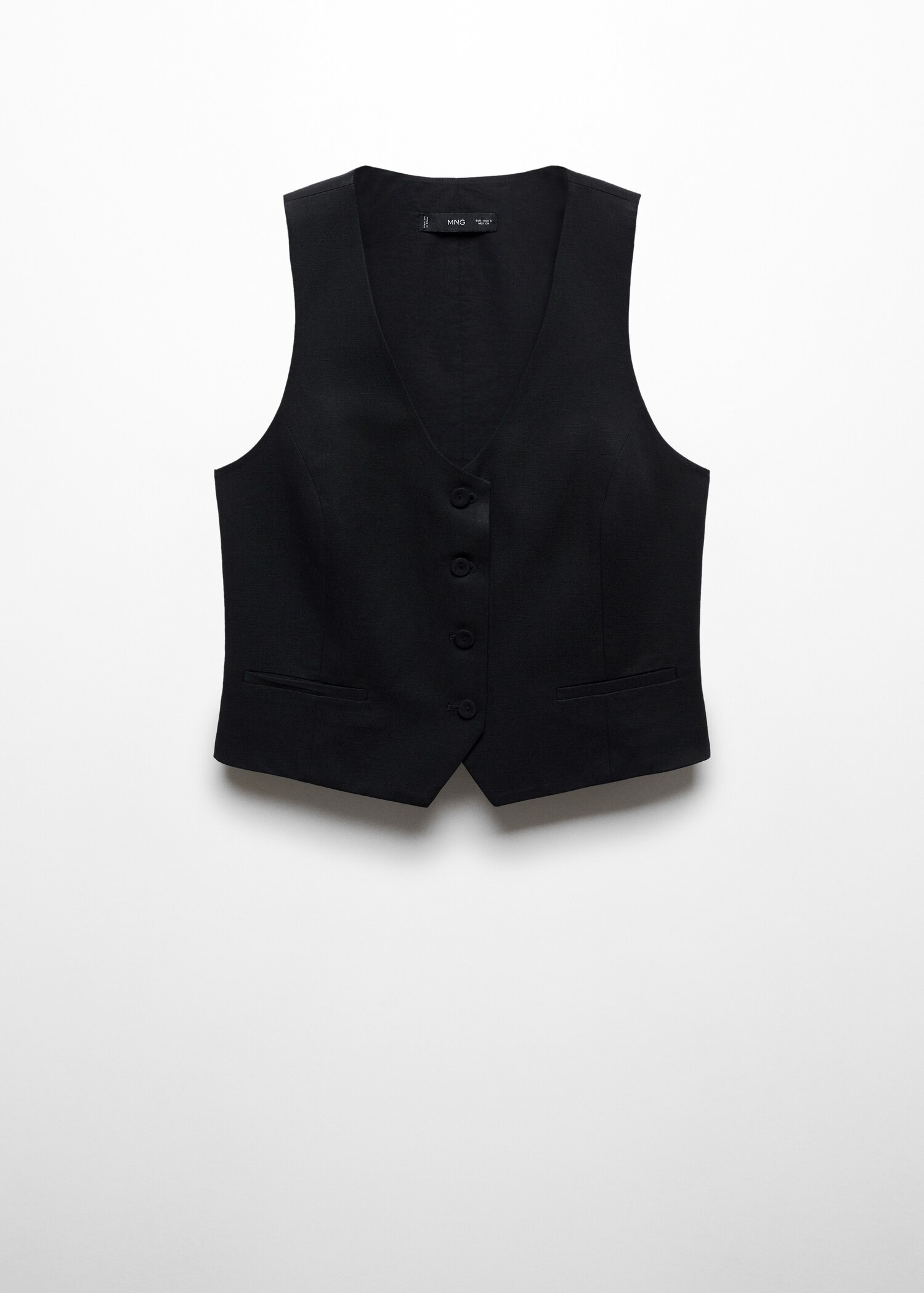 Linen waistcoat with buttons - Article without model