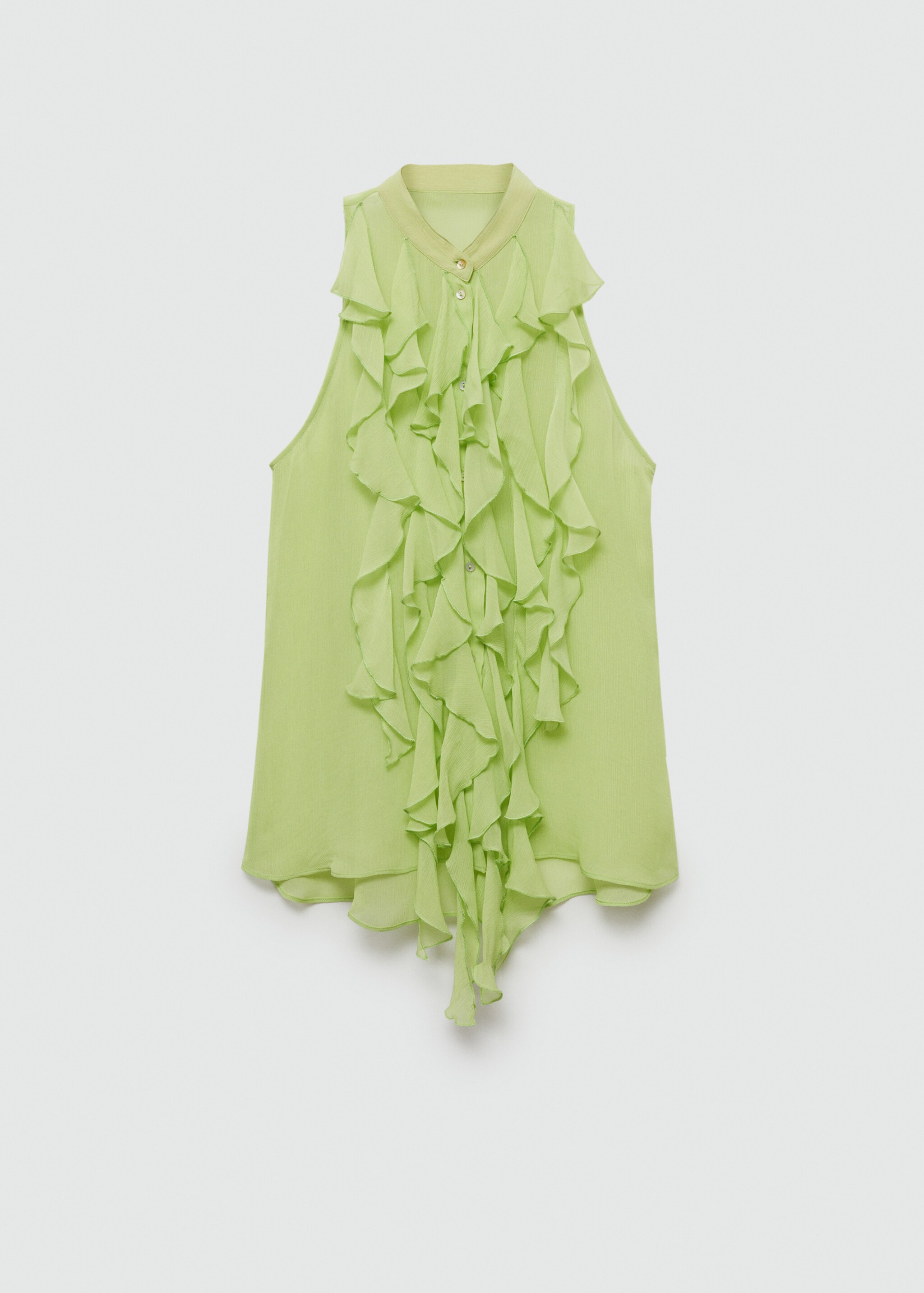 Blusa semitrasparente volant - Articolo senza modello