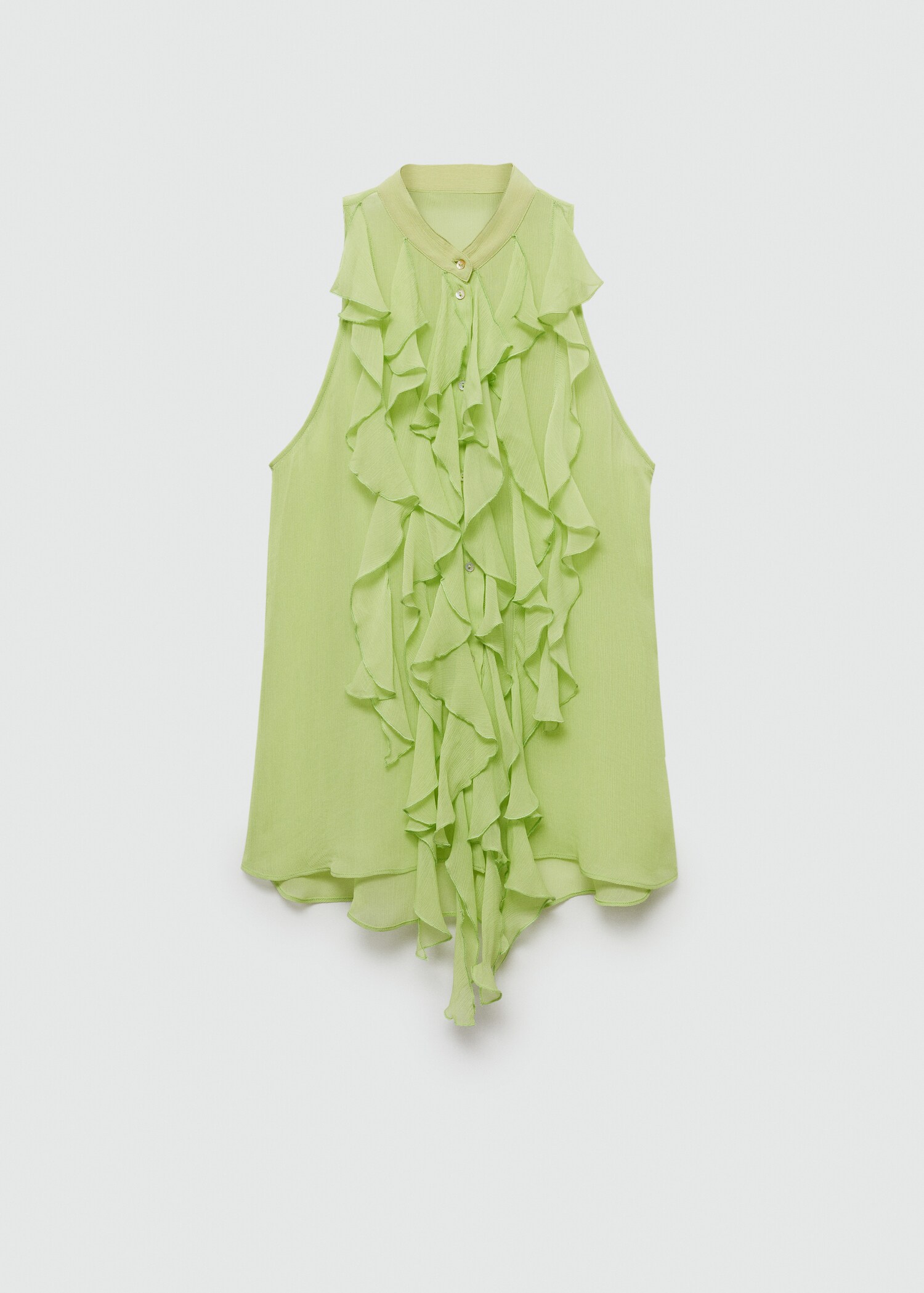 Semi-transparent ruffled blouse - Article without model