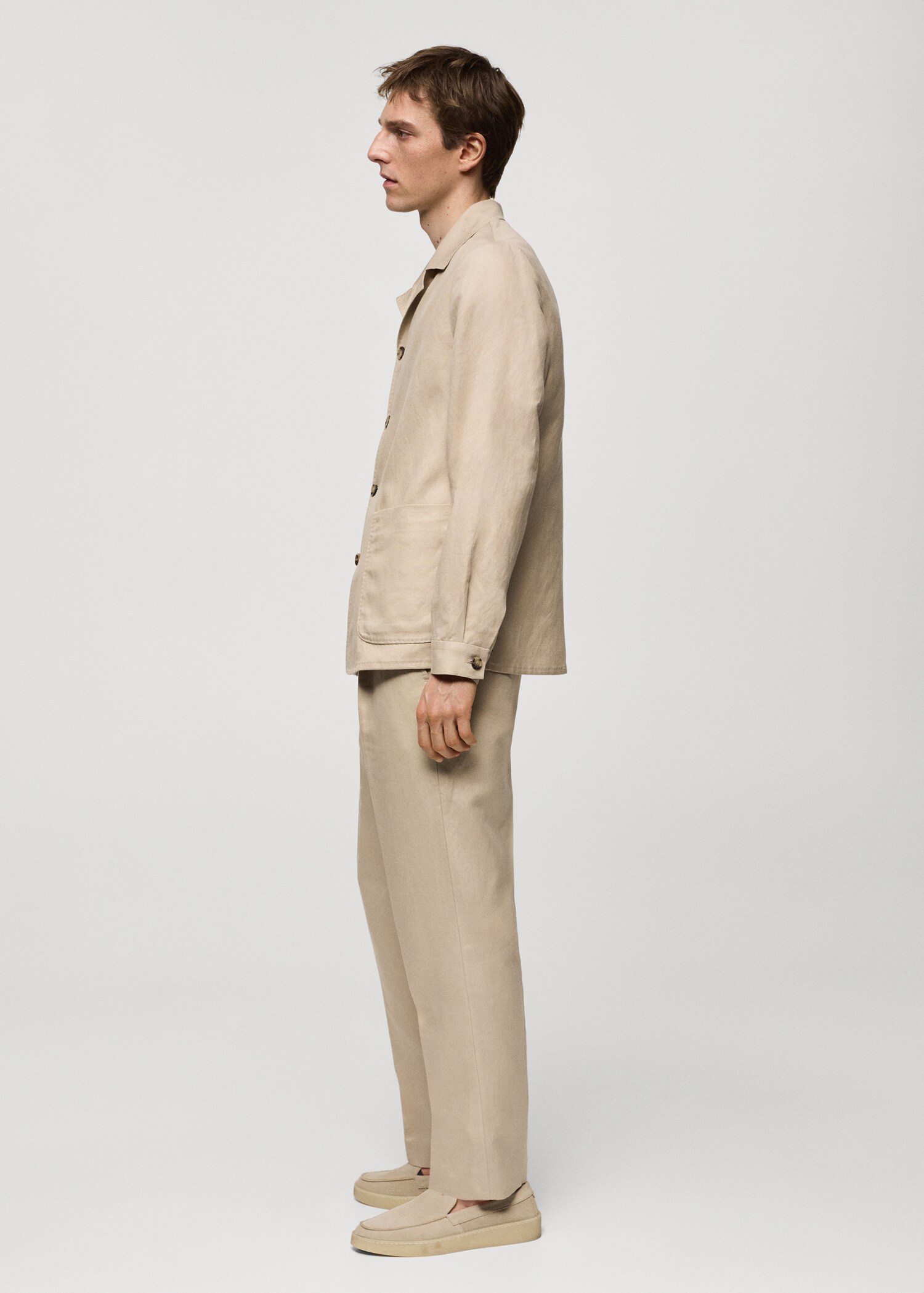Lyocell linen overshirt with pockets - Details of the article 6