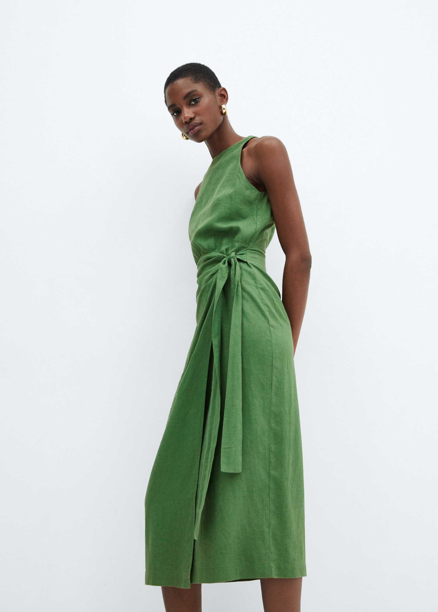 Leinenkleid mit Schleife - Detail des Artikels 2