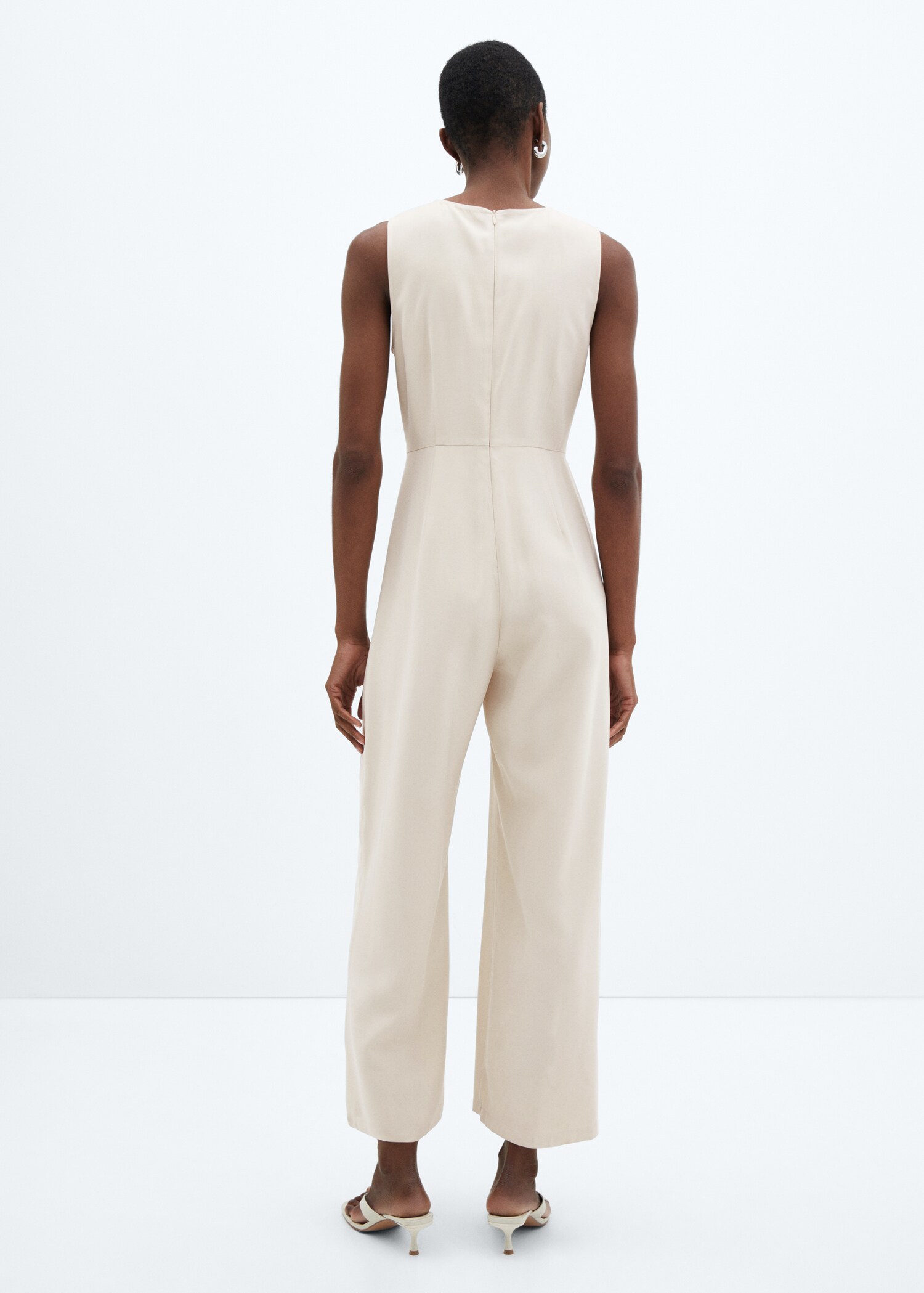 Bow long jumpsuit Women MANGO OUTLET Croatia