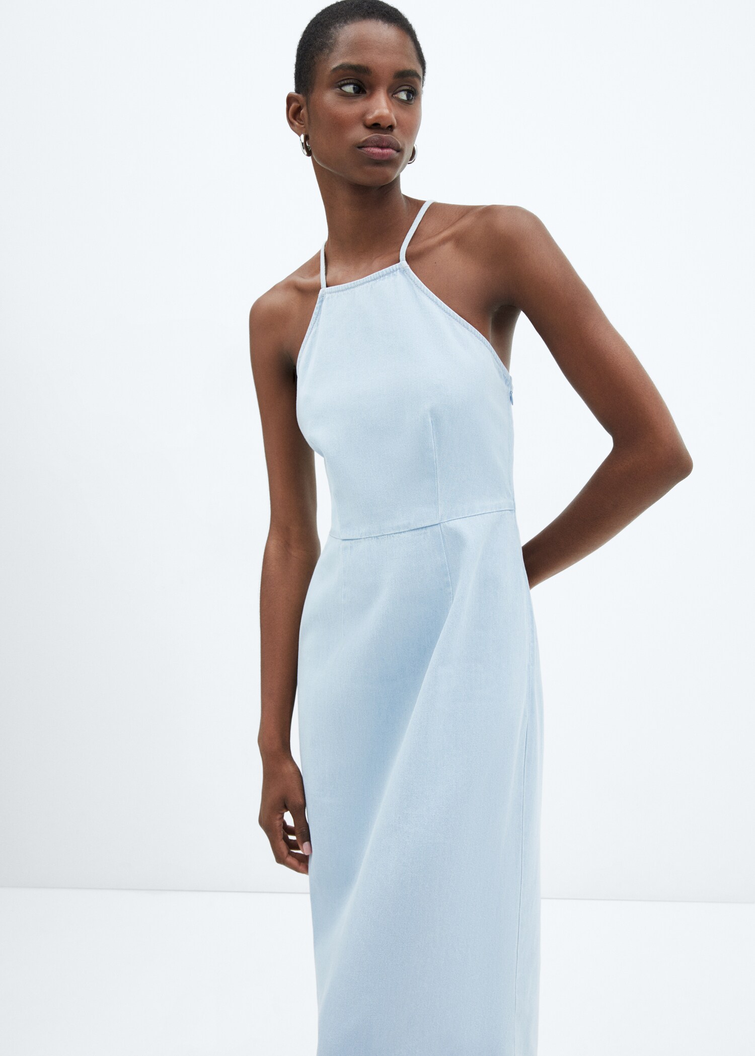 Strappy denim dress - Medium plane