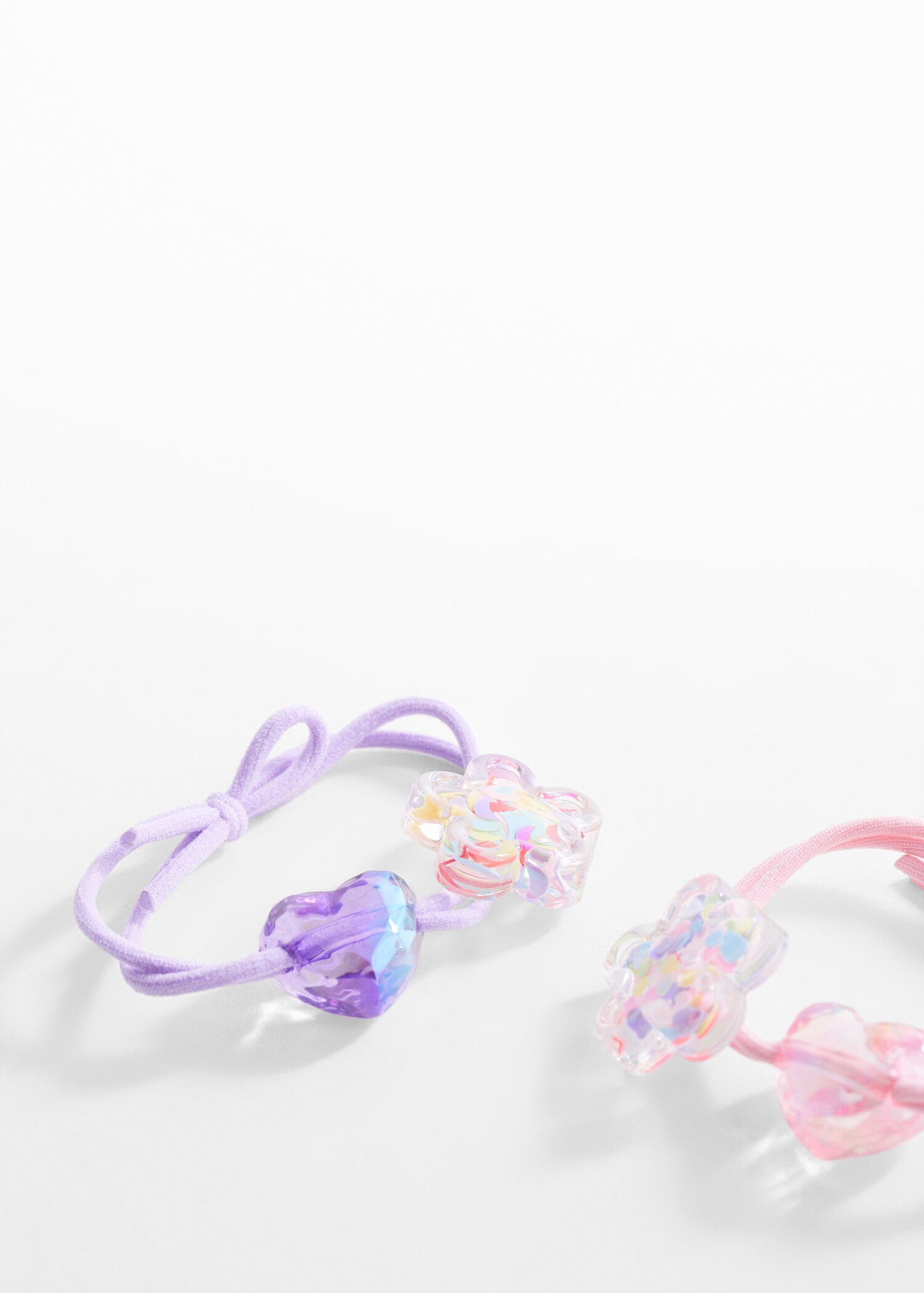 Pack de 2 elásticos de cabelo combinados - Plano médio