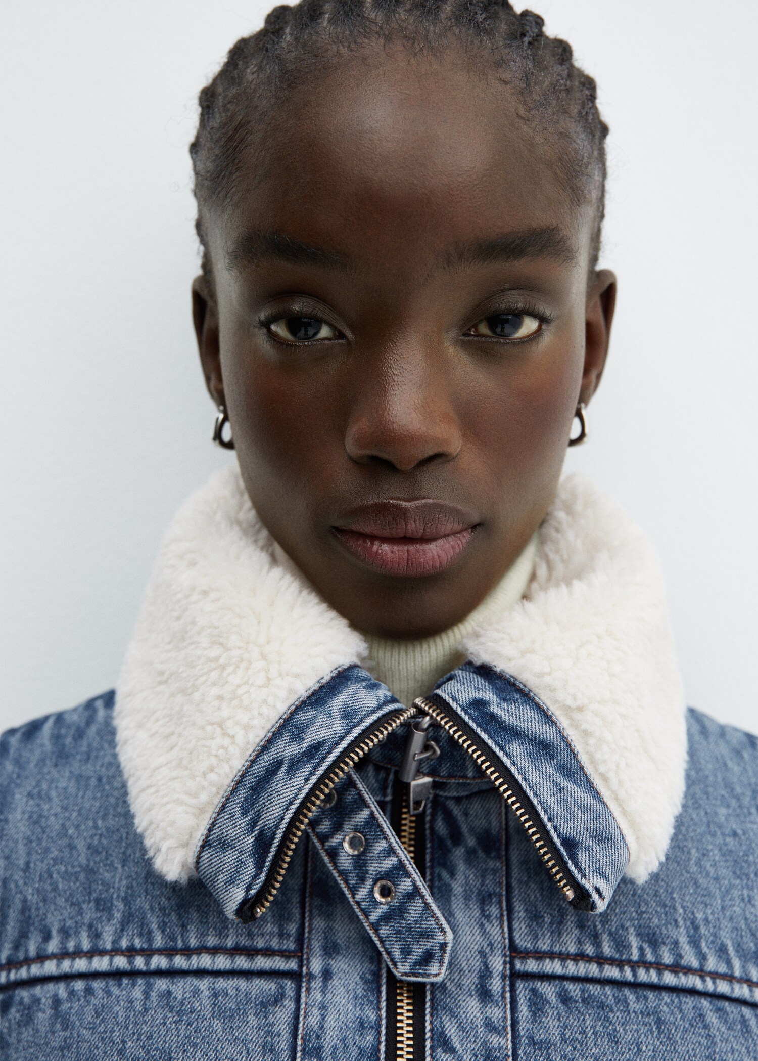 Shearling denim jacket - Details of the article 1
