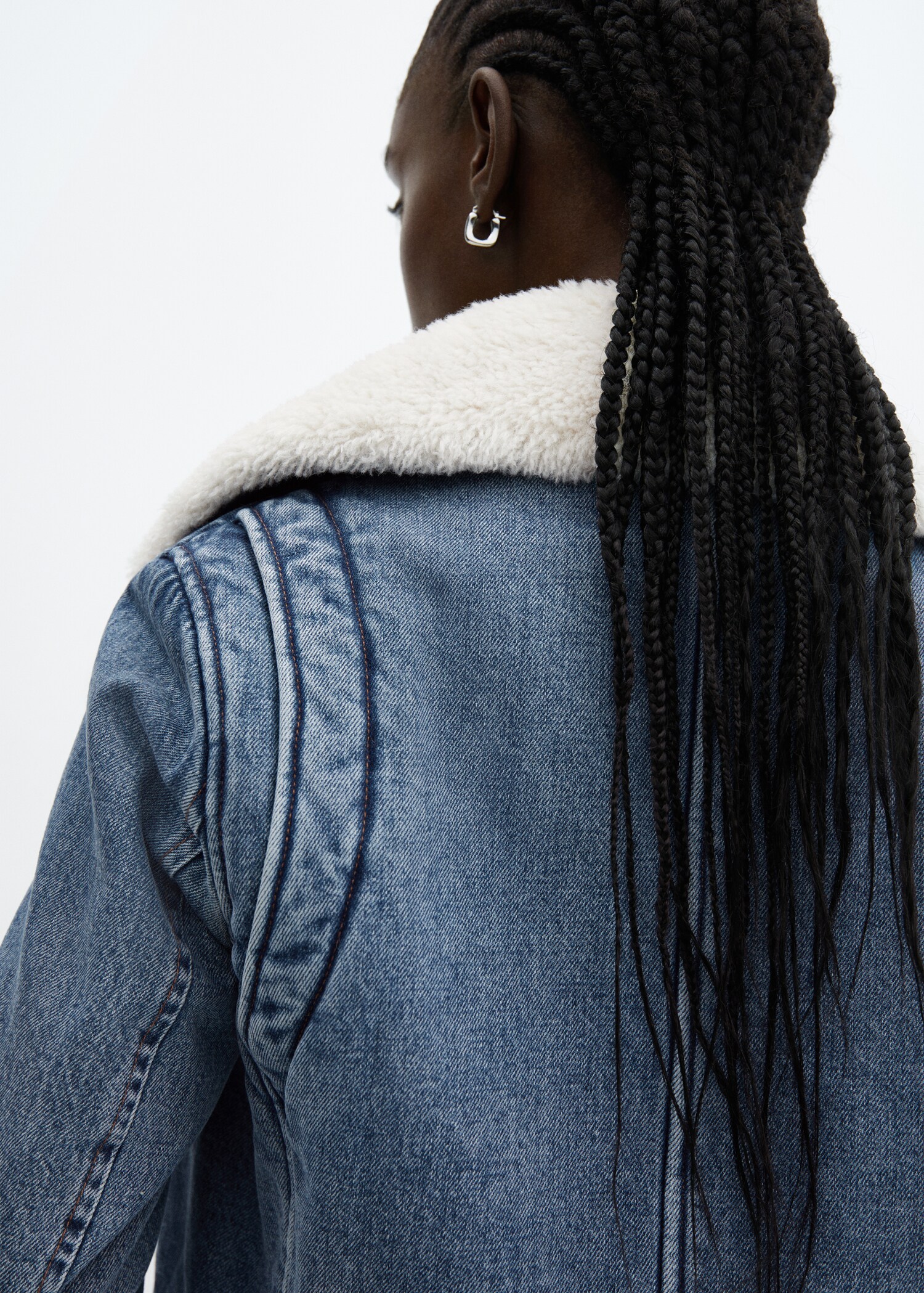 Shearling denim jacket - Details of the article 2