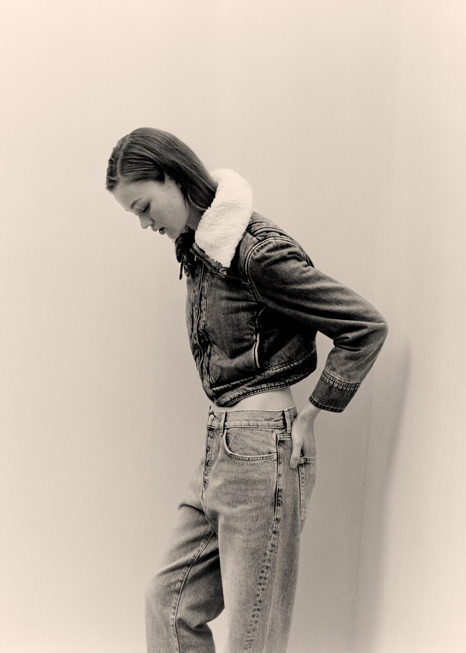 Shearling denim jacket - Details of the article 9