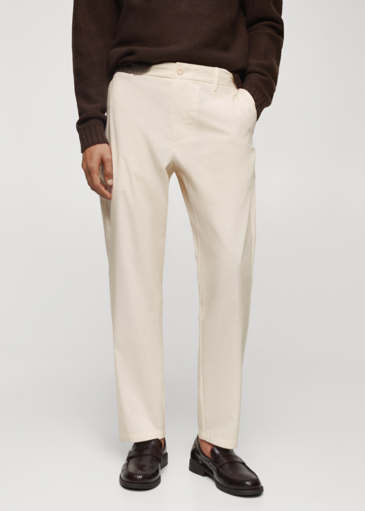 Cotton chinos - Medium plane