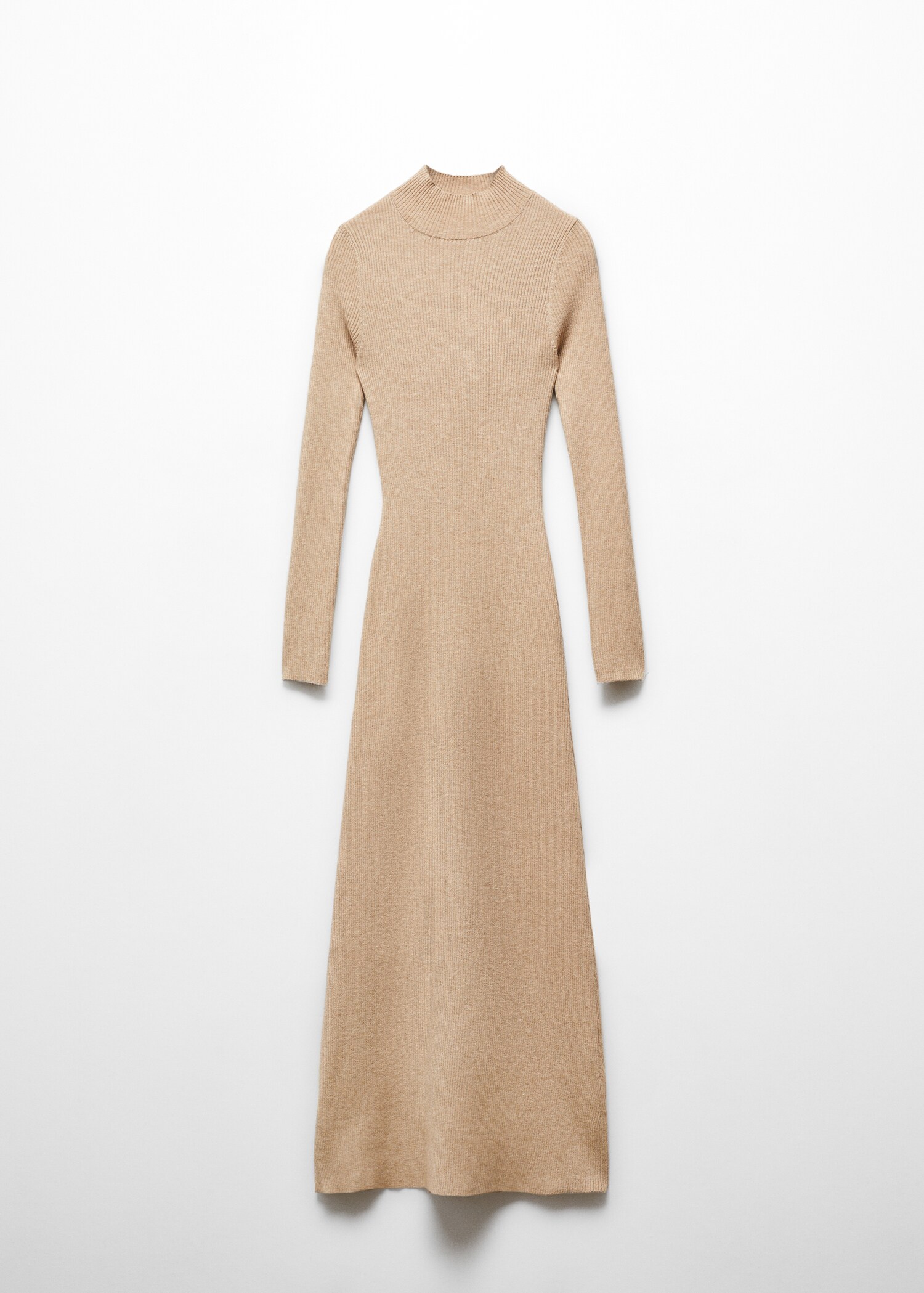 Rippkleid mit halbhohem Kragen - Artikel ohne Model