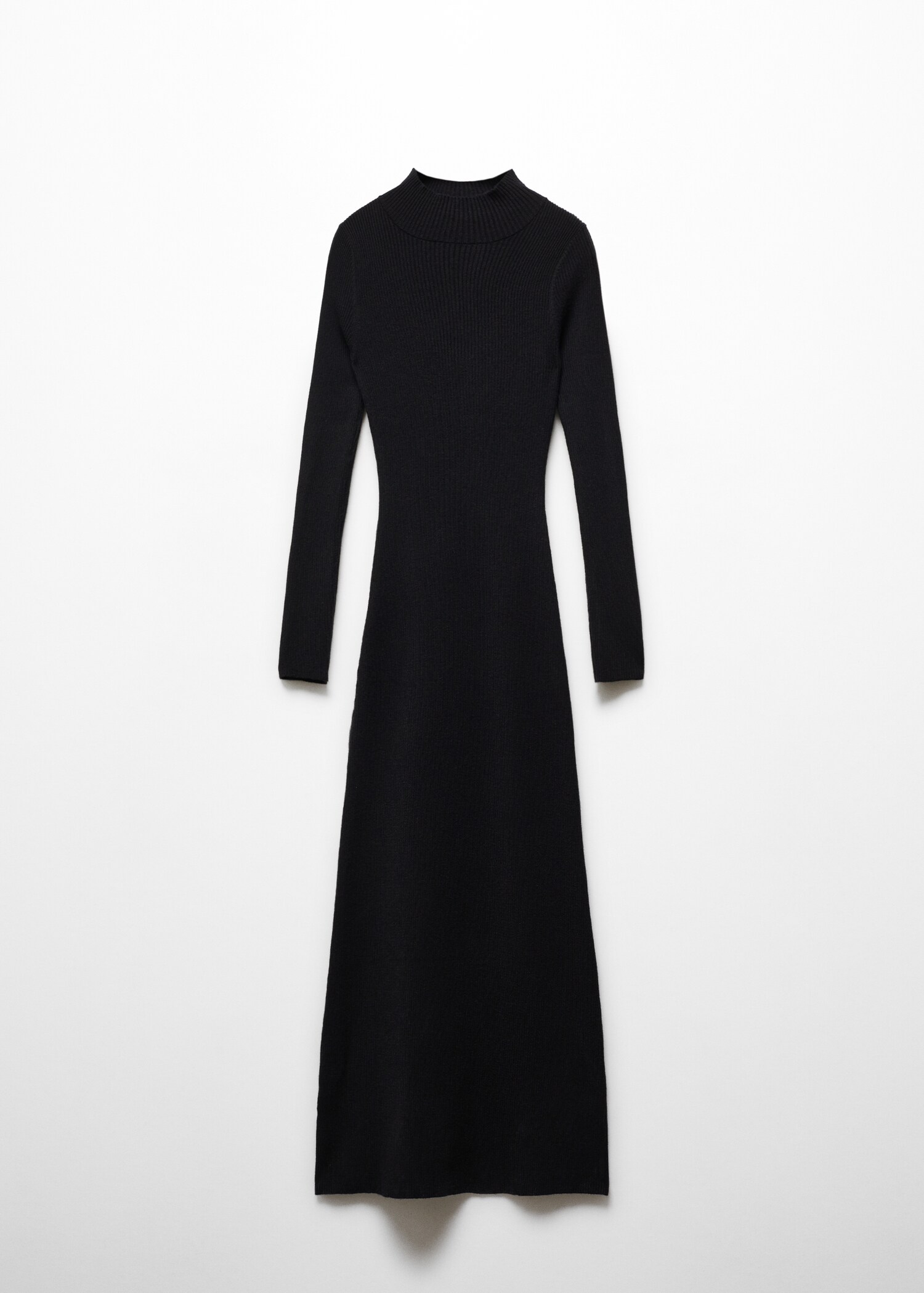 Rippkleid mit halbhohem Kragen - Artikel ohne Model