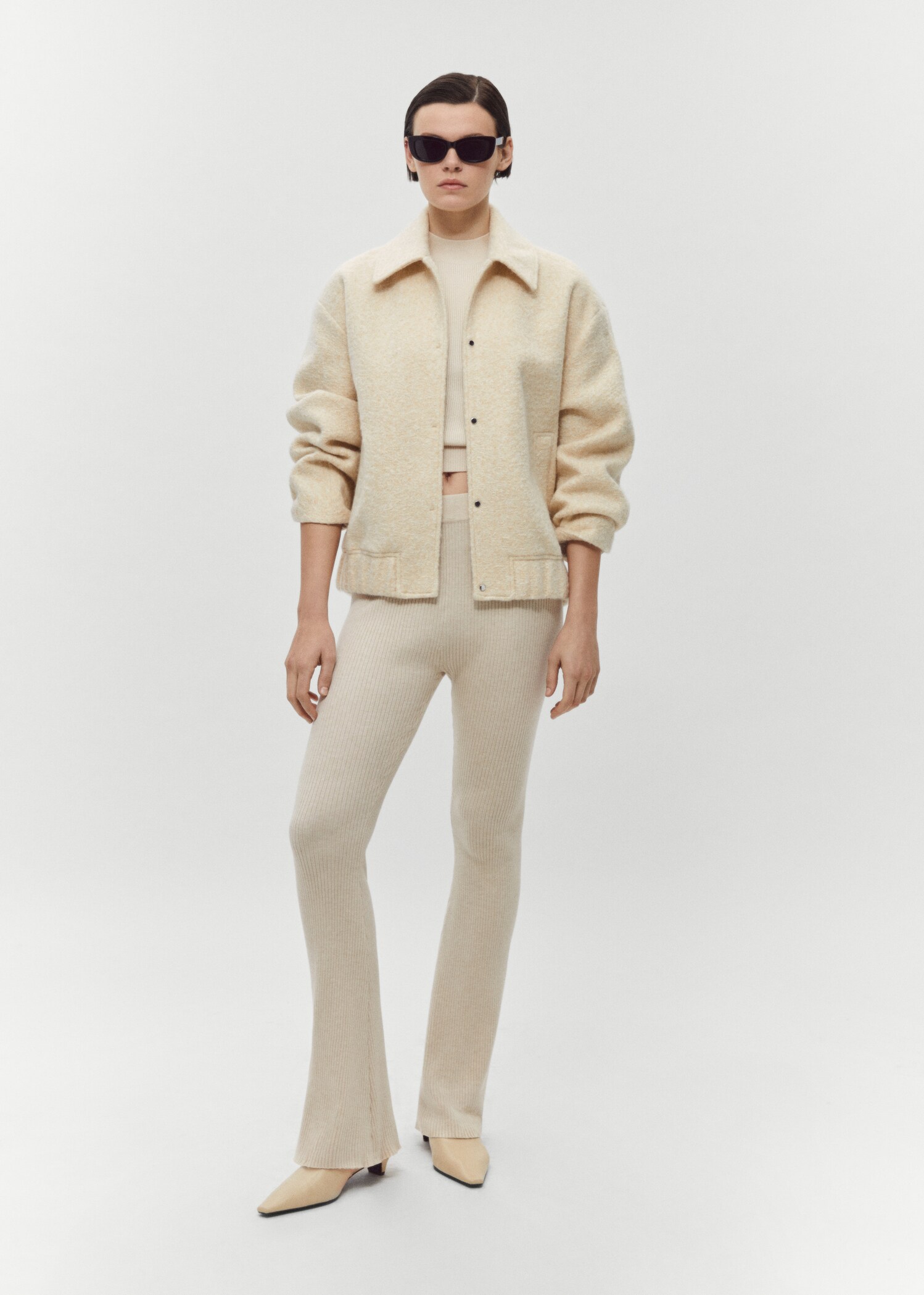 Wideleg ribbed trousers - Details of the article 6