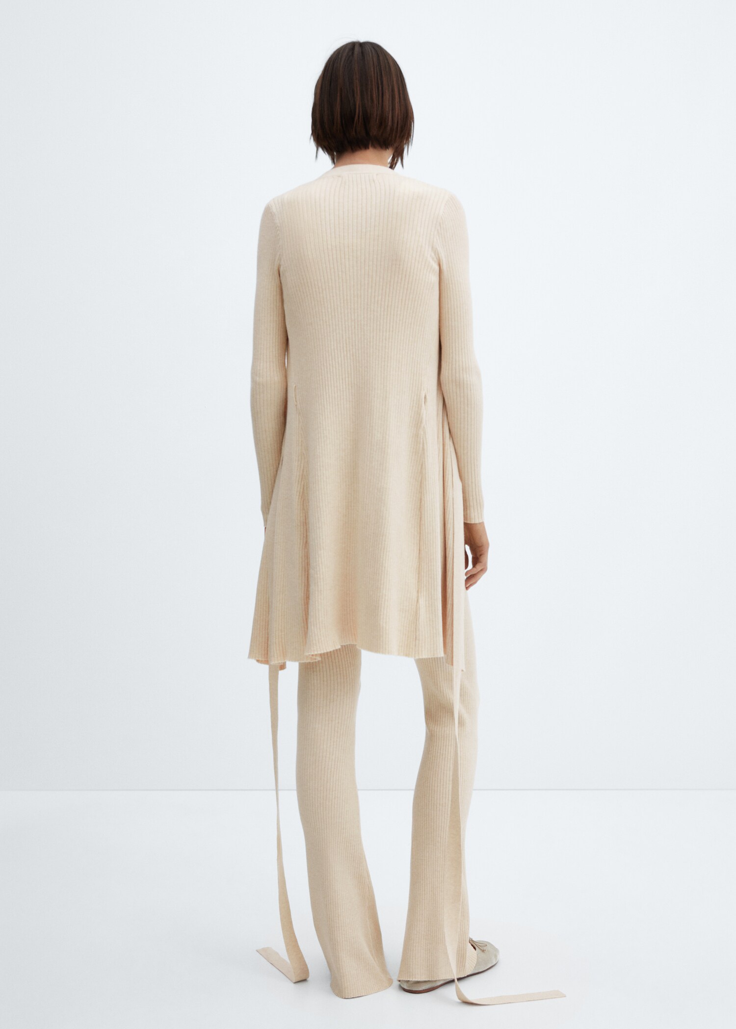Wideleg ribbed trousers - Reverse of the article